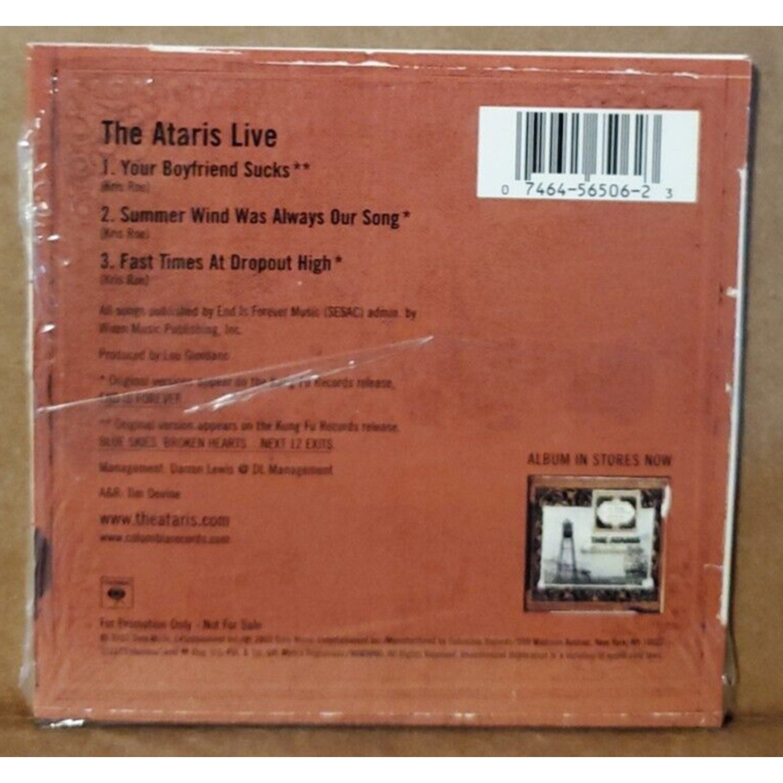 The Ataris Live [3 Song Sampler] by The Ataris (CD, Sep-2003, Columbia)