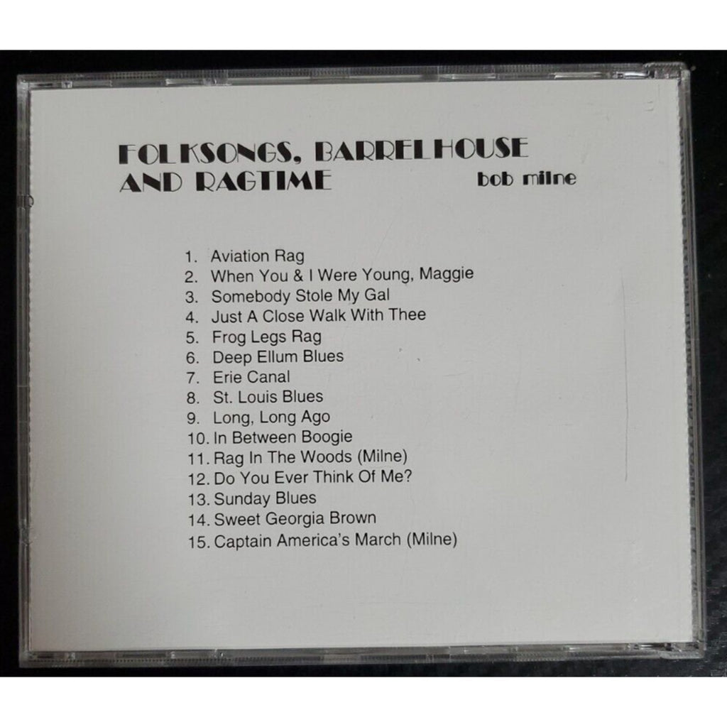 Folk Songs, Barrelhouse & Ragtime Bob Milne (CD)