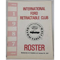 International Ford Retractable Club - 1987 Roster