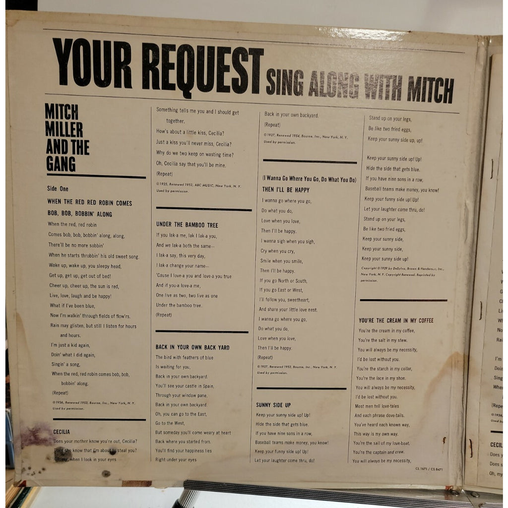 Mitch Miller And The Gang – Your Request Sing Along With Mitch (Vinyl)