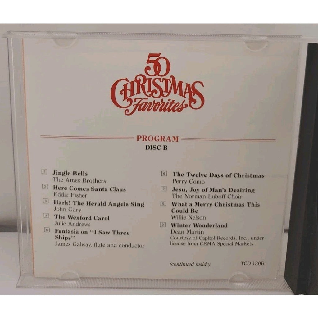 50 Christmas Favorites by Various (Disc B CD, 1990)