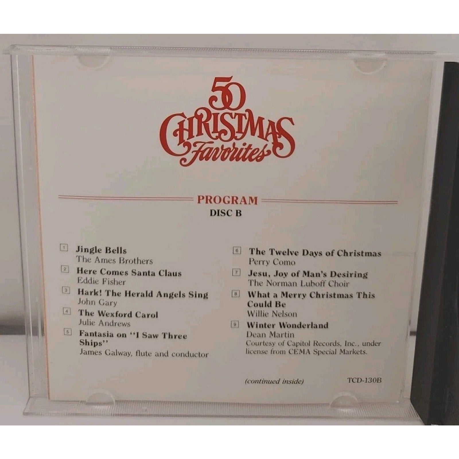 50 Christmas Favorites by Various (Disc B CD, 1990)