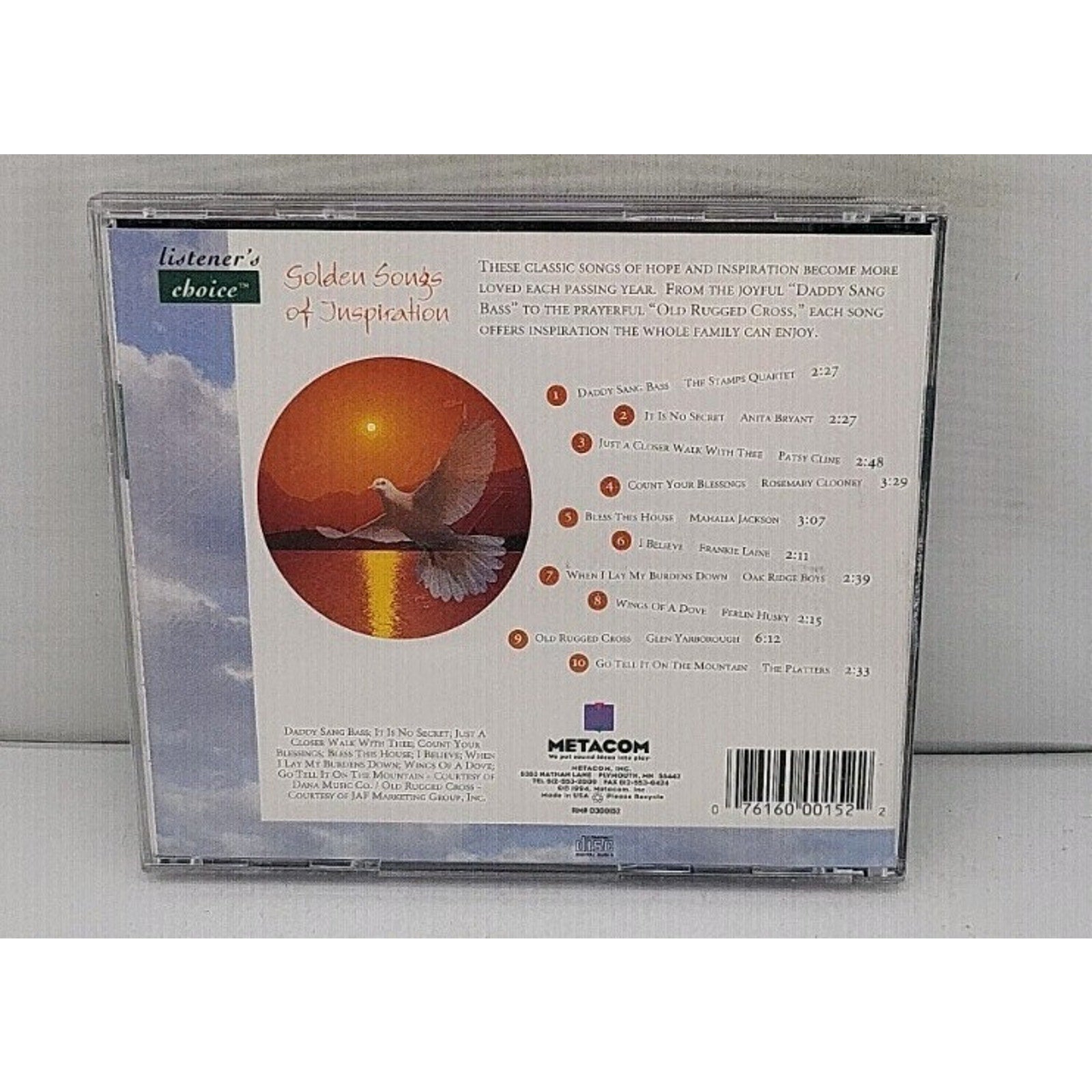 Golden Songs Of Inspiration CD Listener's Choice Metacom