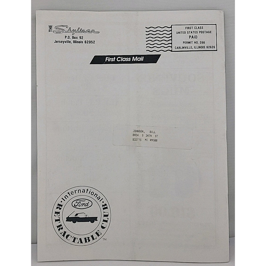 The Skyliner - International Retractable Club - September 1992 Number 137
