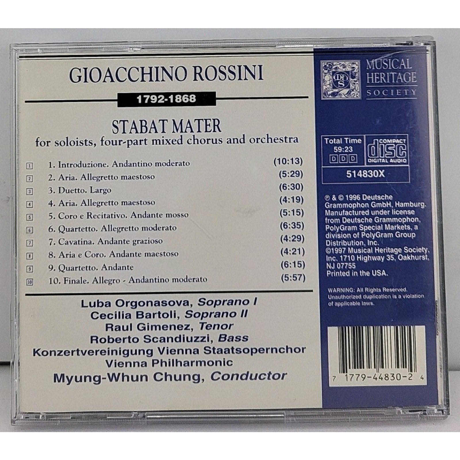 Rossini Stabat Mater CD Wiener Philharmoniker Myung Whun Chung