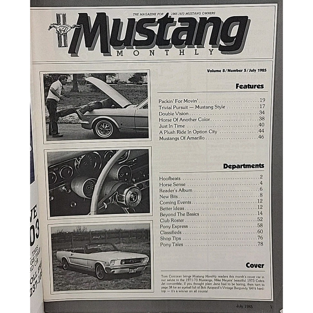 Mustang Monthly Magazine - July 1985 - Volume 8 Number 5