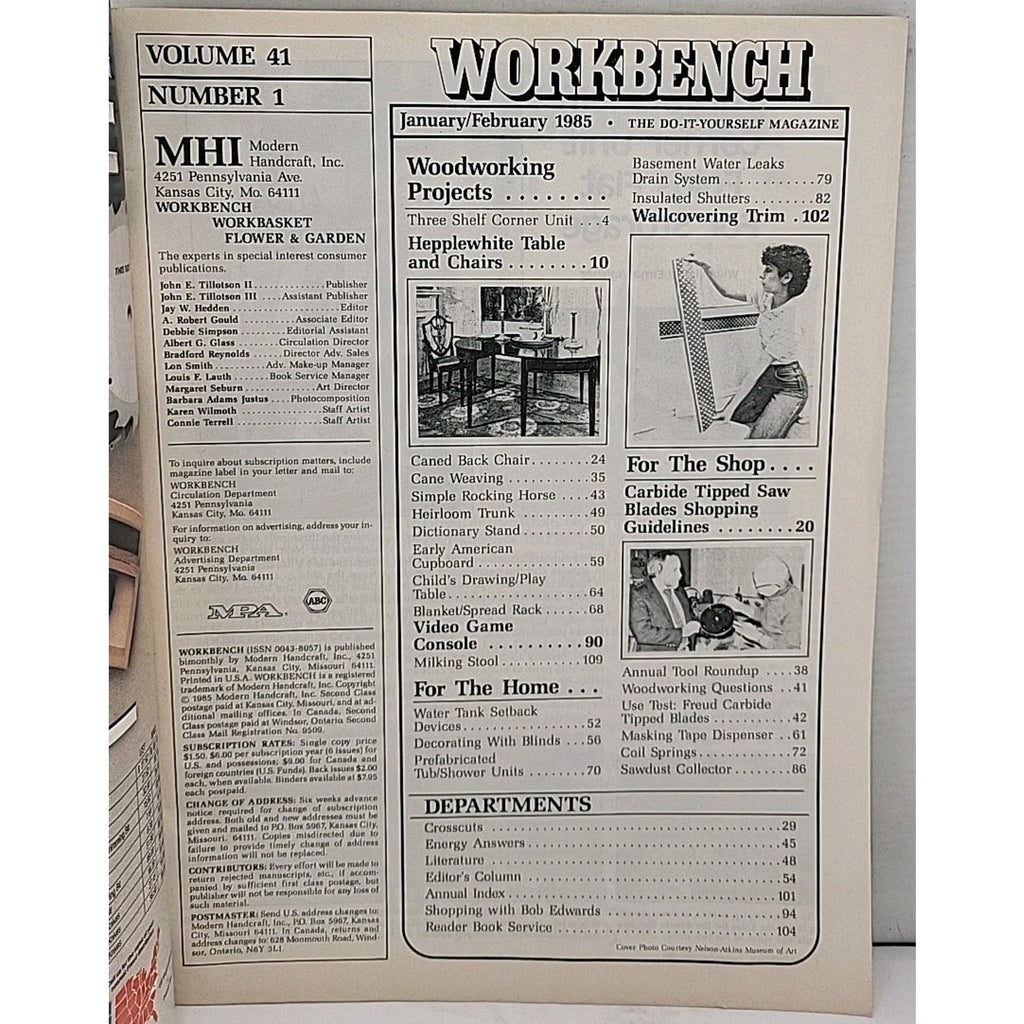 Workbench: The Do-It-Yourself Magazine - February 1985 - Volume 41 Number 1