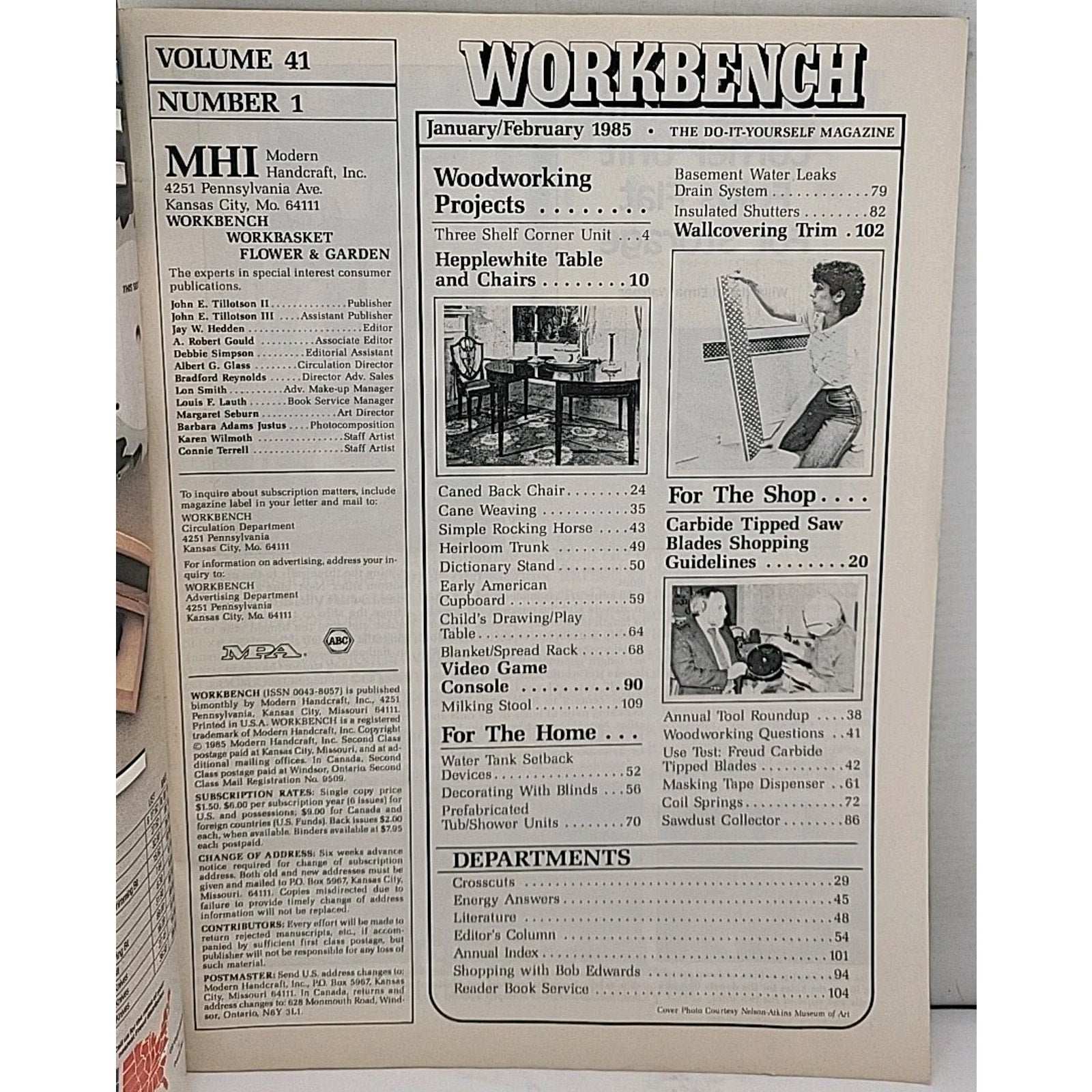 Workbench: The Do-It-Yourself Magazine - February 1985 - Volume 41 Number 1