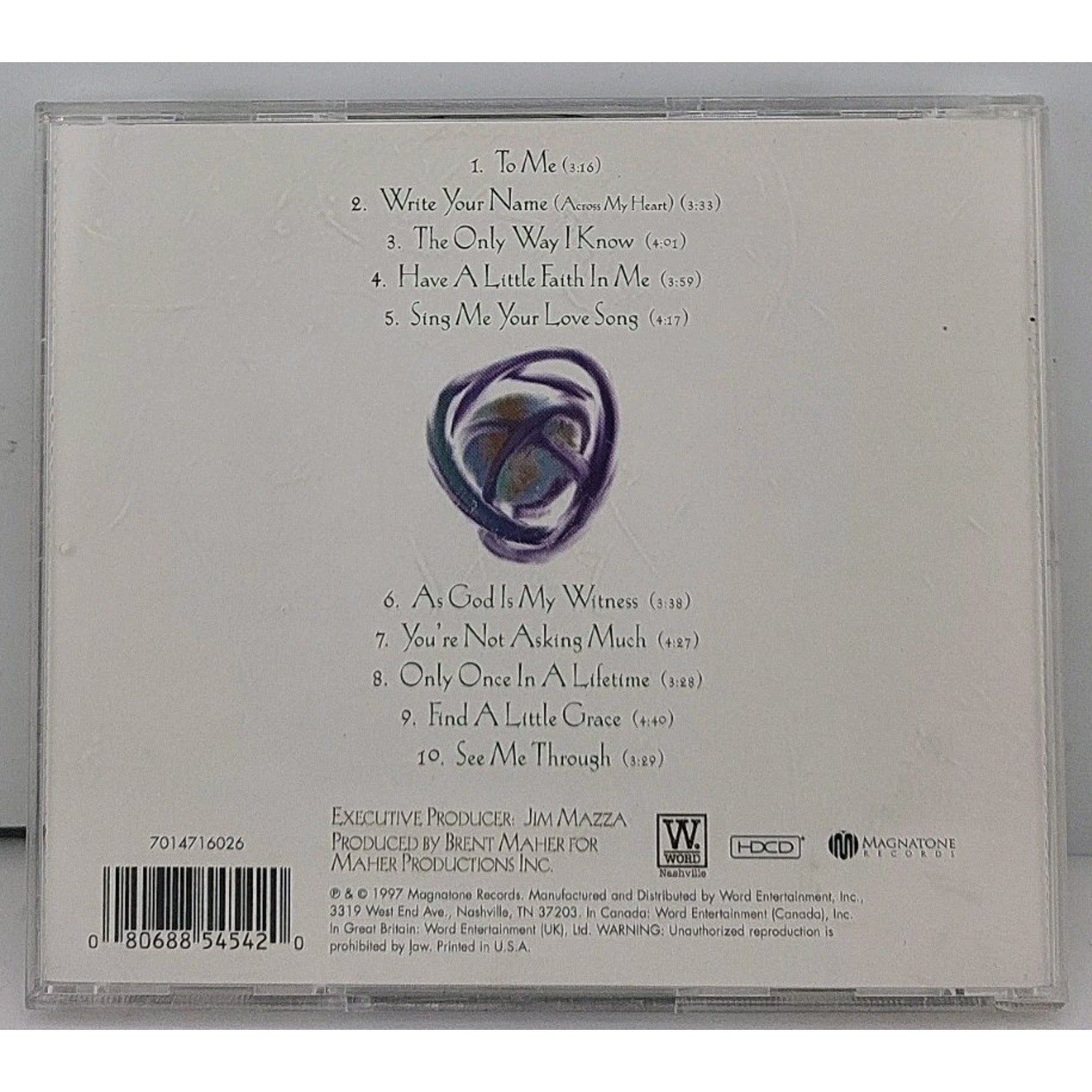 Across My Heart By Kenny Rogers (CD, 1997, Word Nashville)