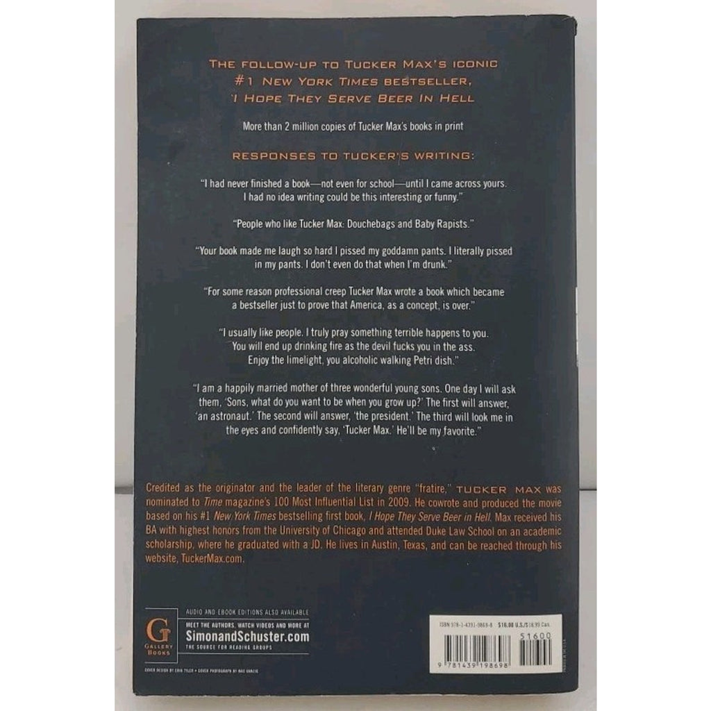 Assholes Finish First by Tucker Max (2011, Trade Paperback)