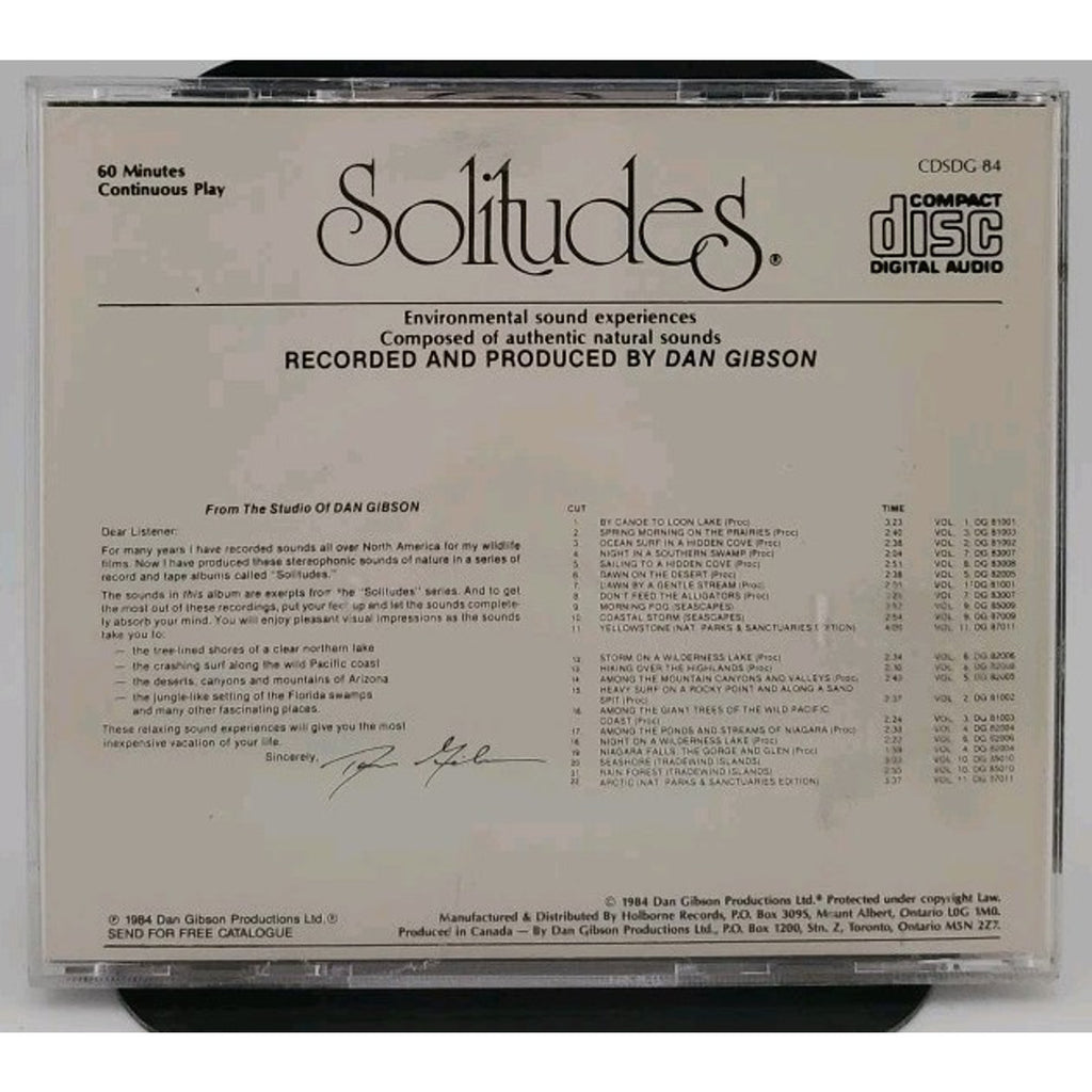 Solitudes: Sampler Album (1984) - Environmental Sounds CD by Dan Gibson