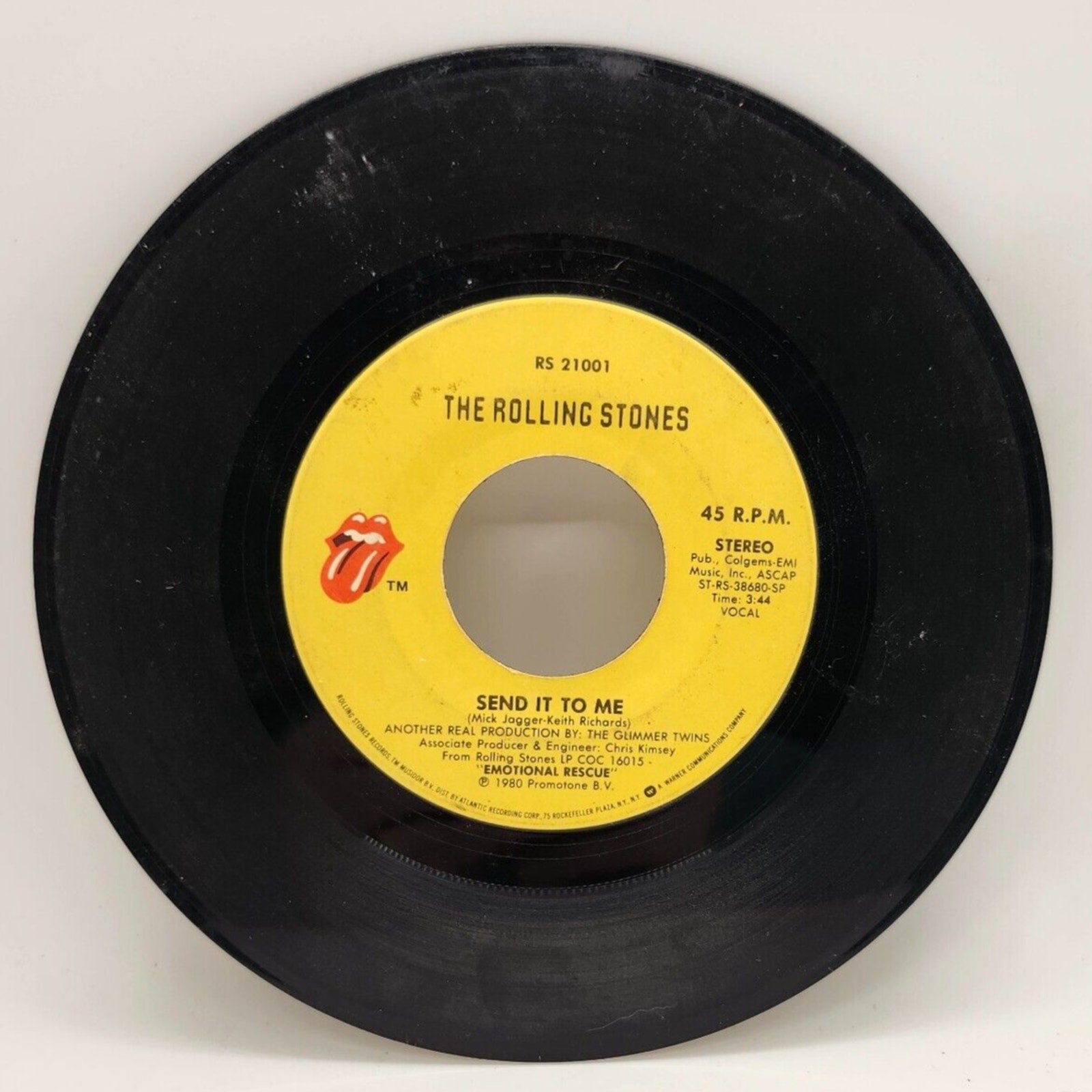 Send It to Me / She's So Cold by The Rolling Stones (Record) - RS-21001