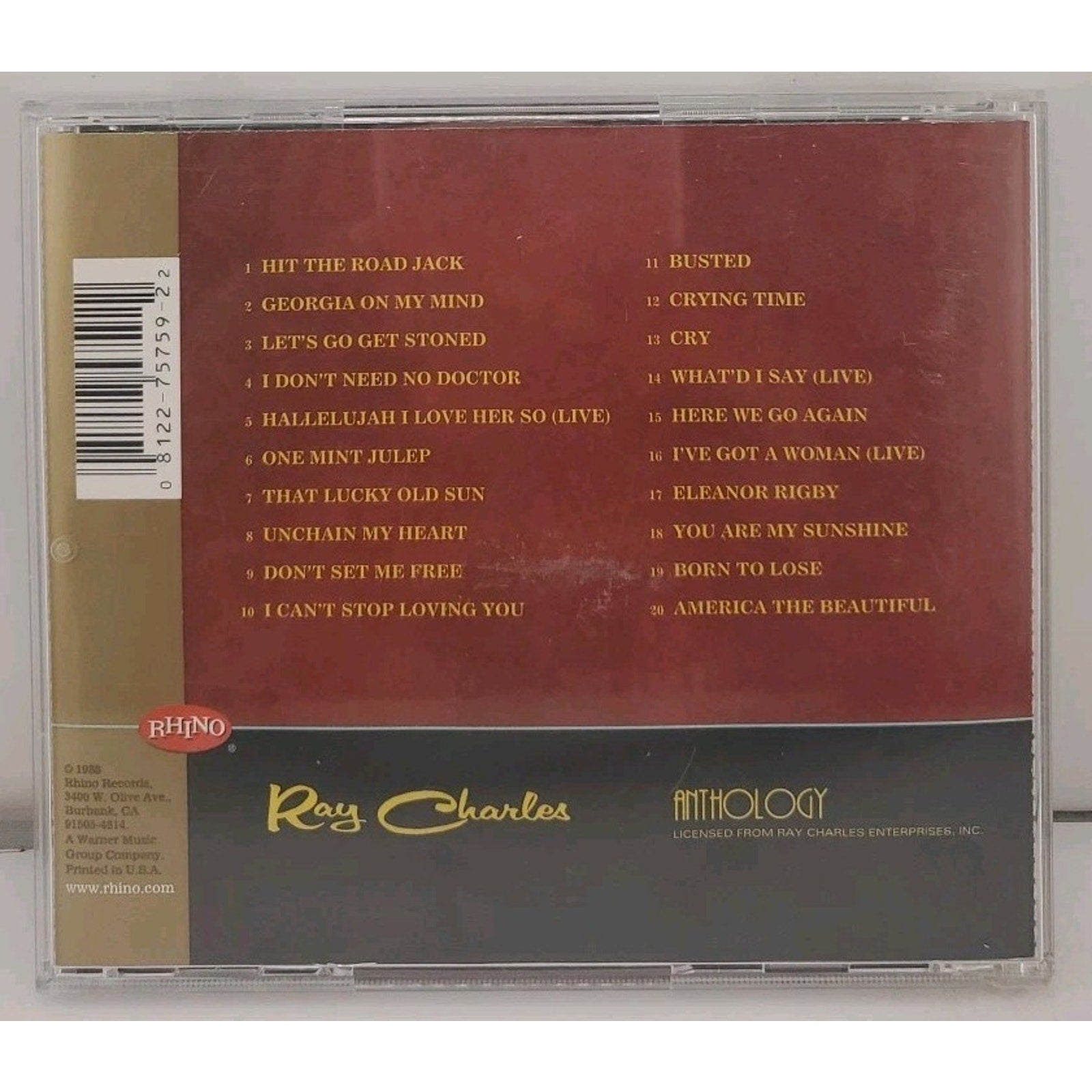 Anthology by Ray Charles (CD, 1990)