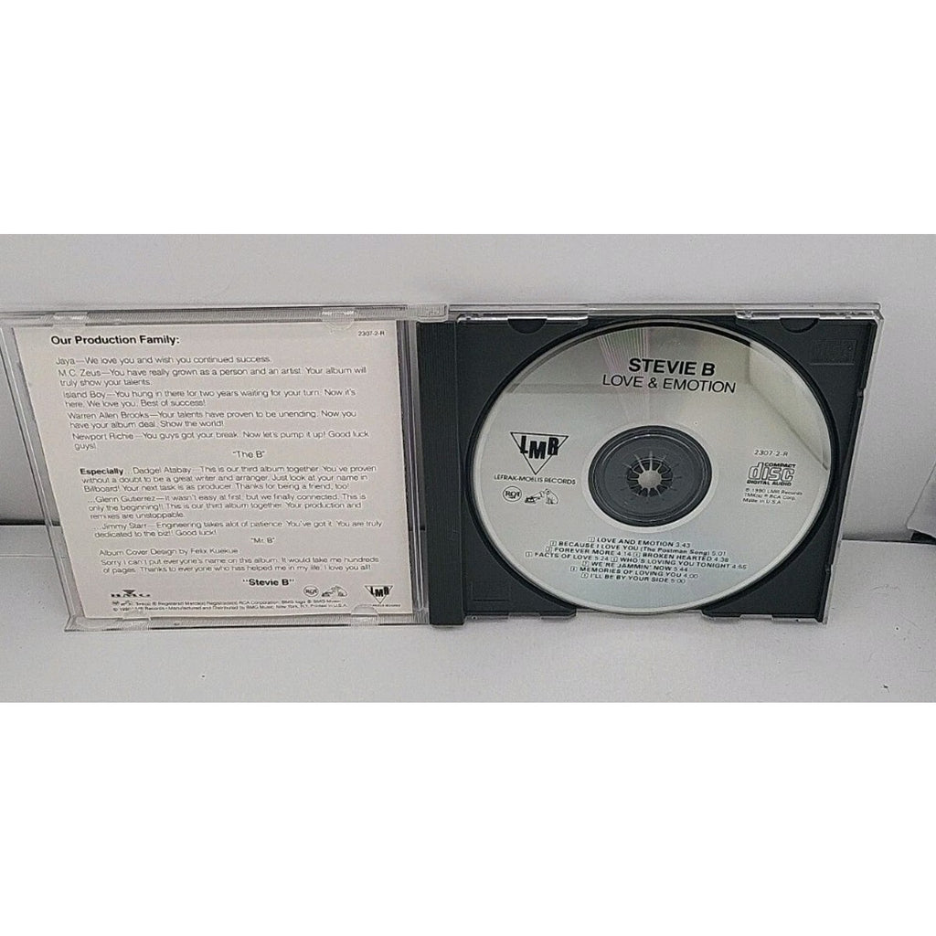 Love & Emotion by Stevie B (CD, Jul-1990, RCA/LMR)