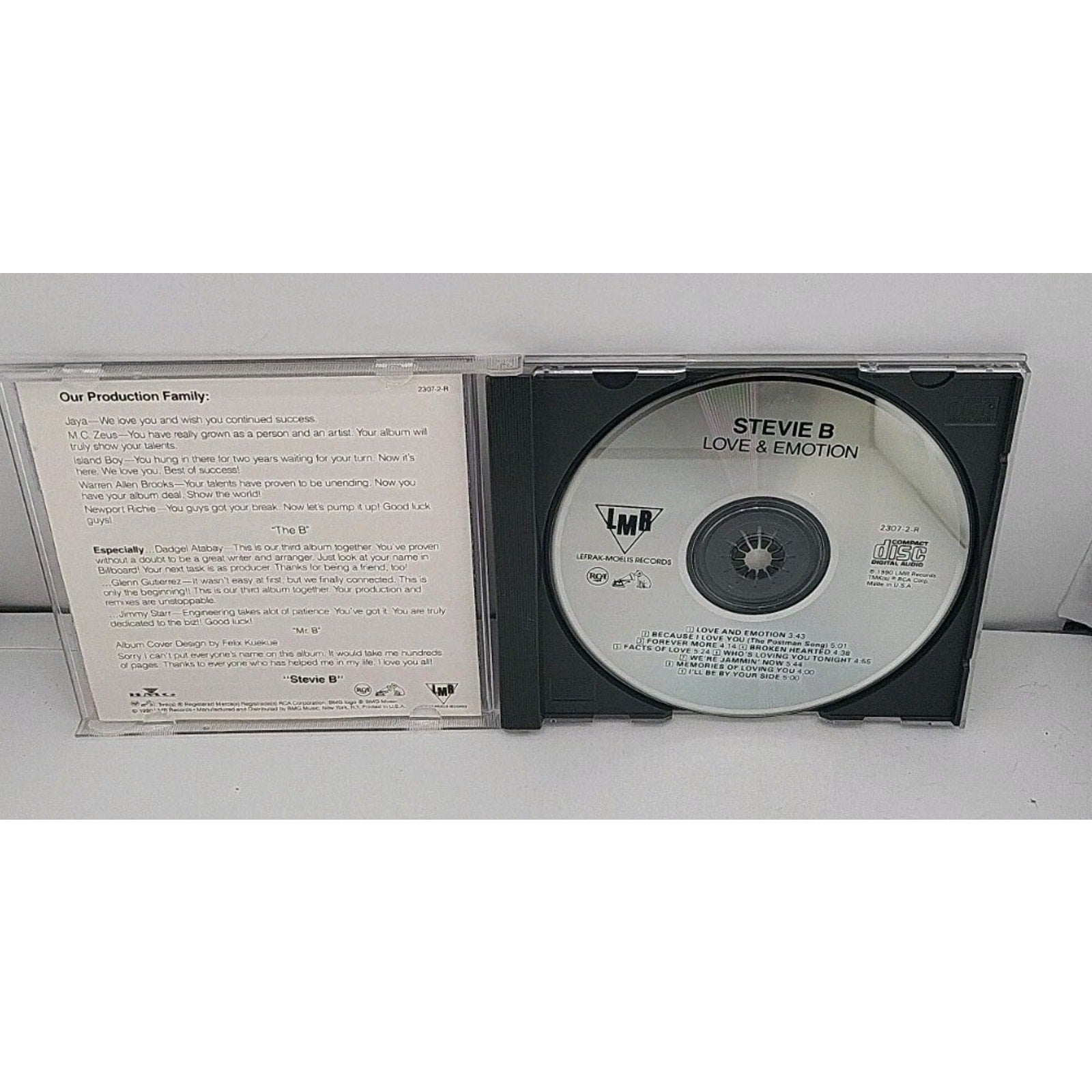 Love & Emotion by Stevie B (CD, Jul-1990, RCA/LMR)