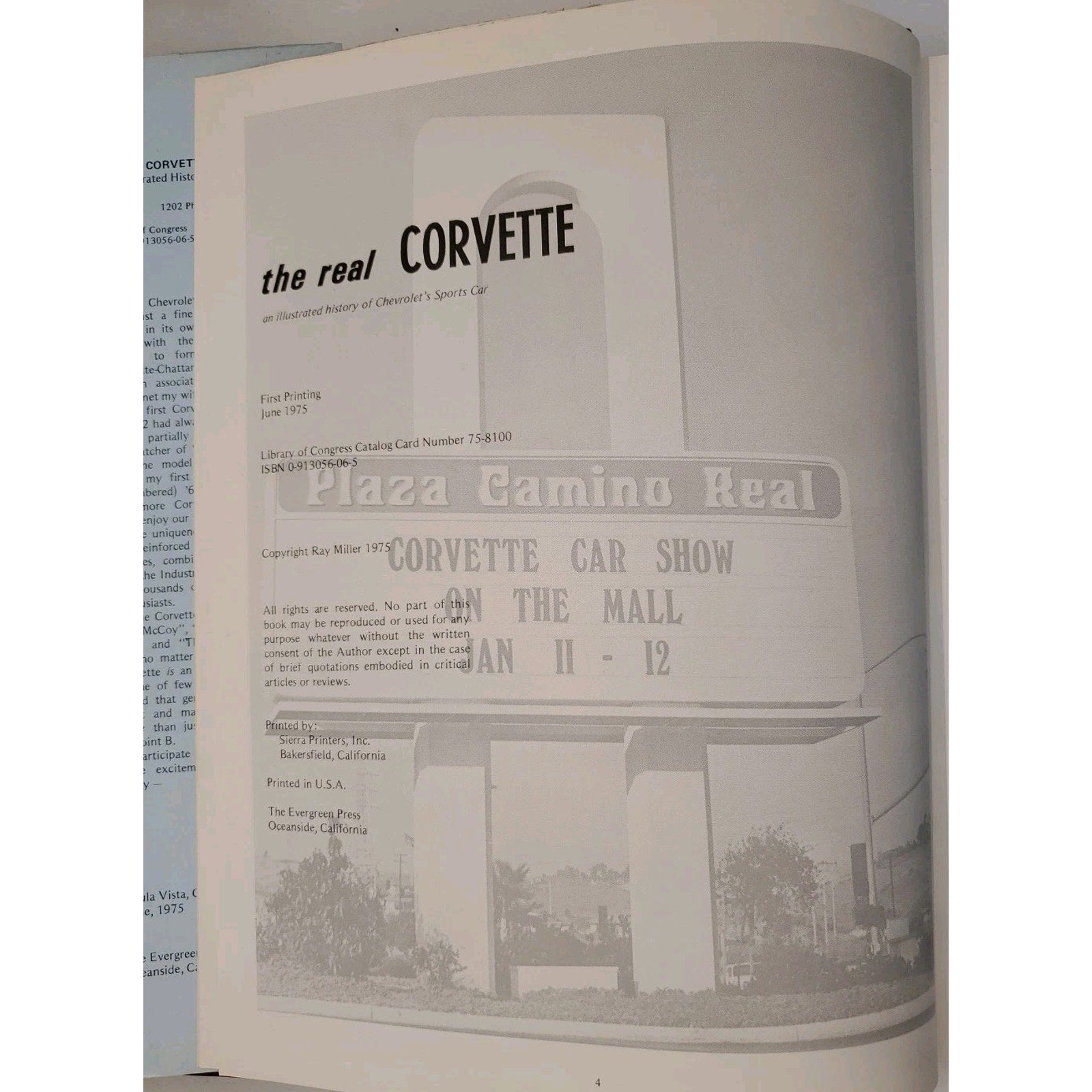 The Real Corvette: Illustrated History of Chevrolet's Sports Car by Miller 1975