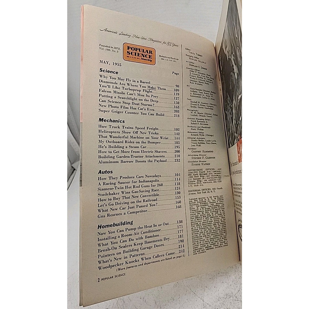 Popular Science Monthly - Mechanics-Autos-Homebuilding - May 1955 - Vol.166 No.5