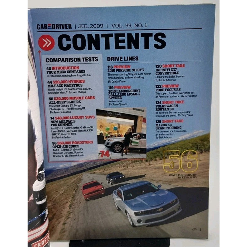 Car And Driver Magazine - July 2009 - Vol. 55 No. 1