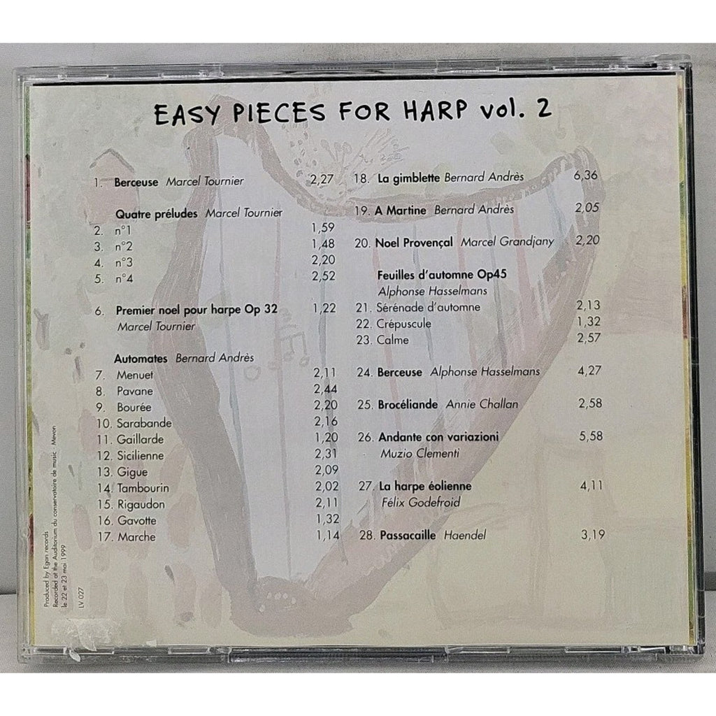 Easy Pieces for Harp Vol 2 by Catherine Michel & Xavier De Maistre (CD 1999)