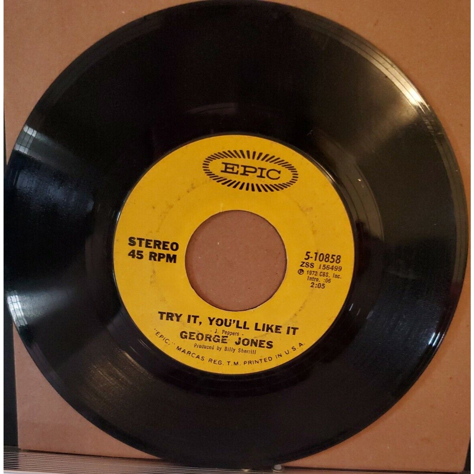 George Jones Try it You'll Like It / Loving You Could Never Be Better 45 Epic 19