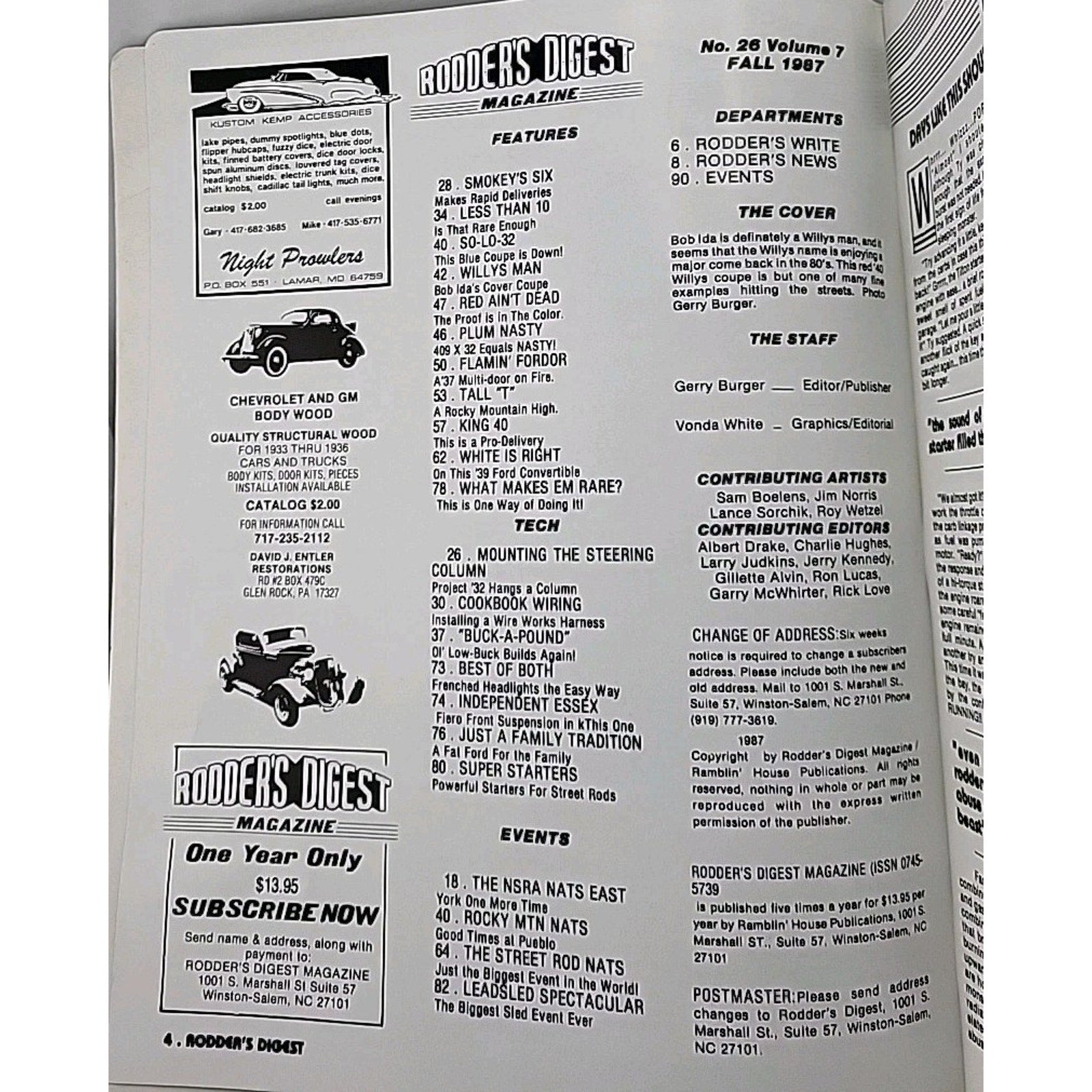 Rodder's Digest Magazine Fall 1987 Volume 7 No. 26