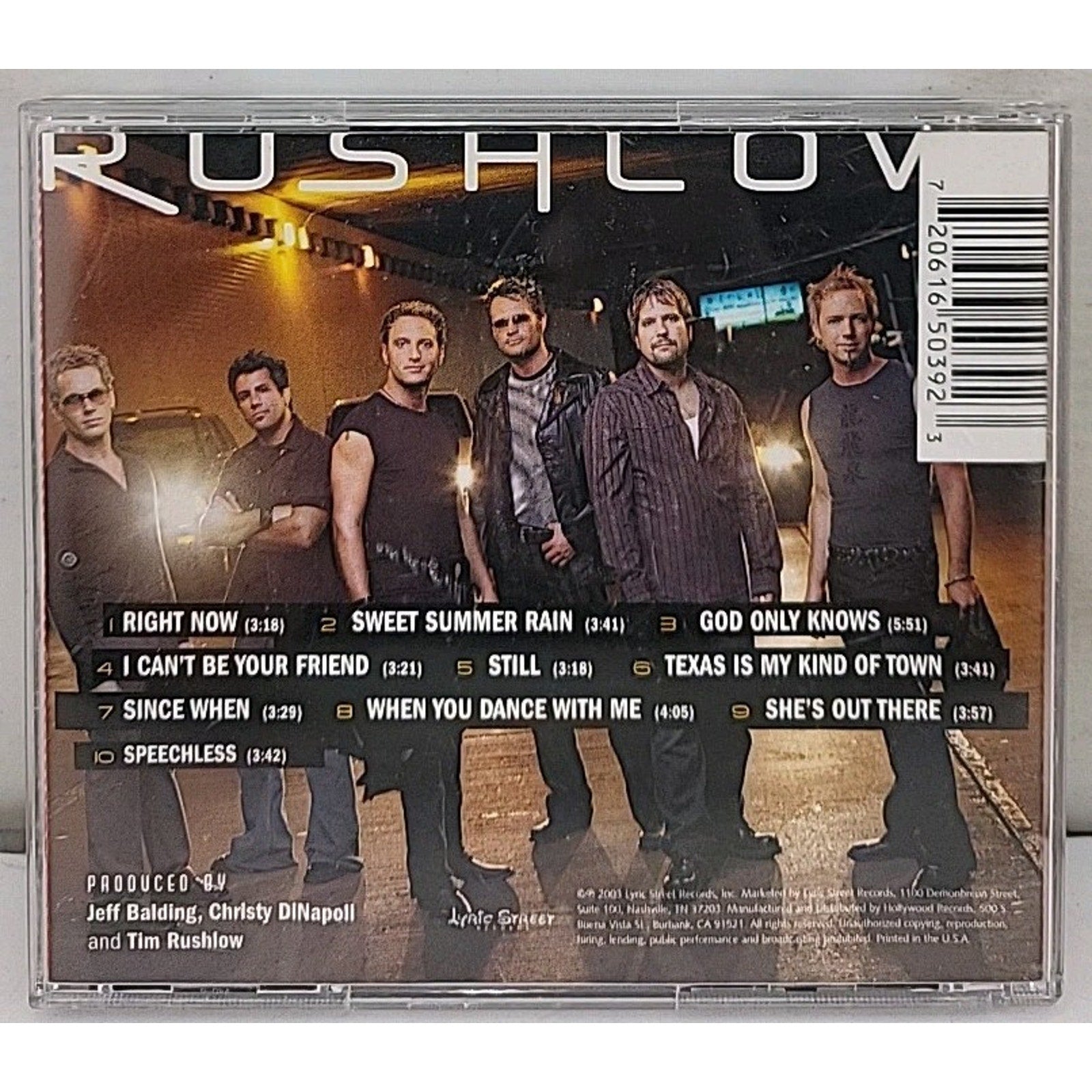 Right Now by Rushlow (CD, Jan-2004, Lyric Street)