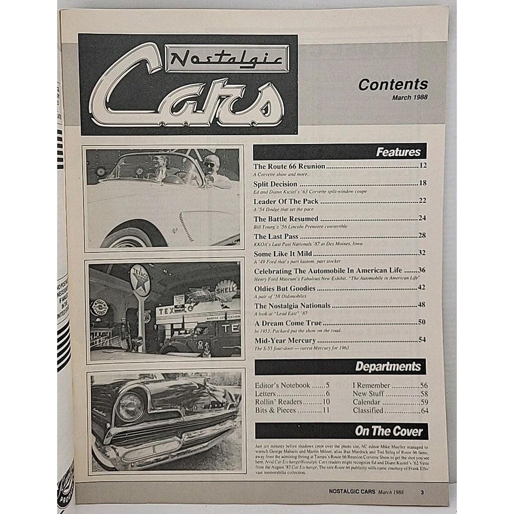 Nostalgic Cars Magazine March 1988