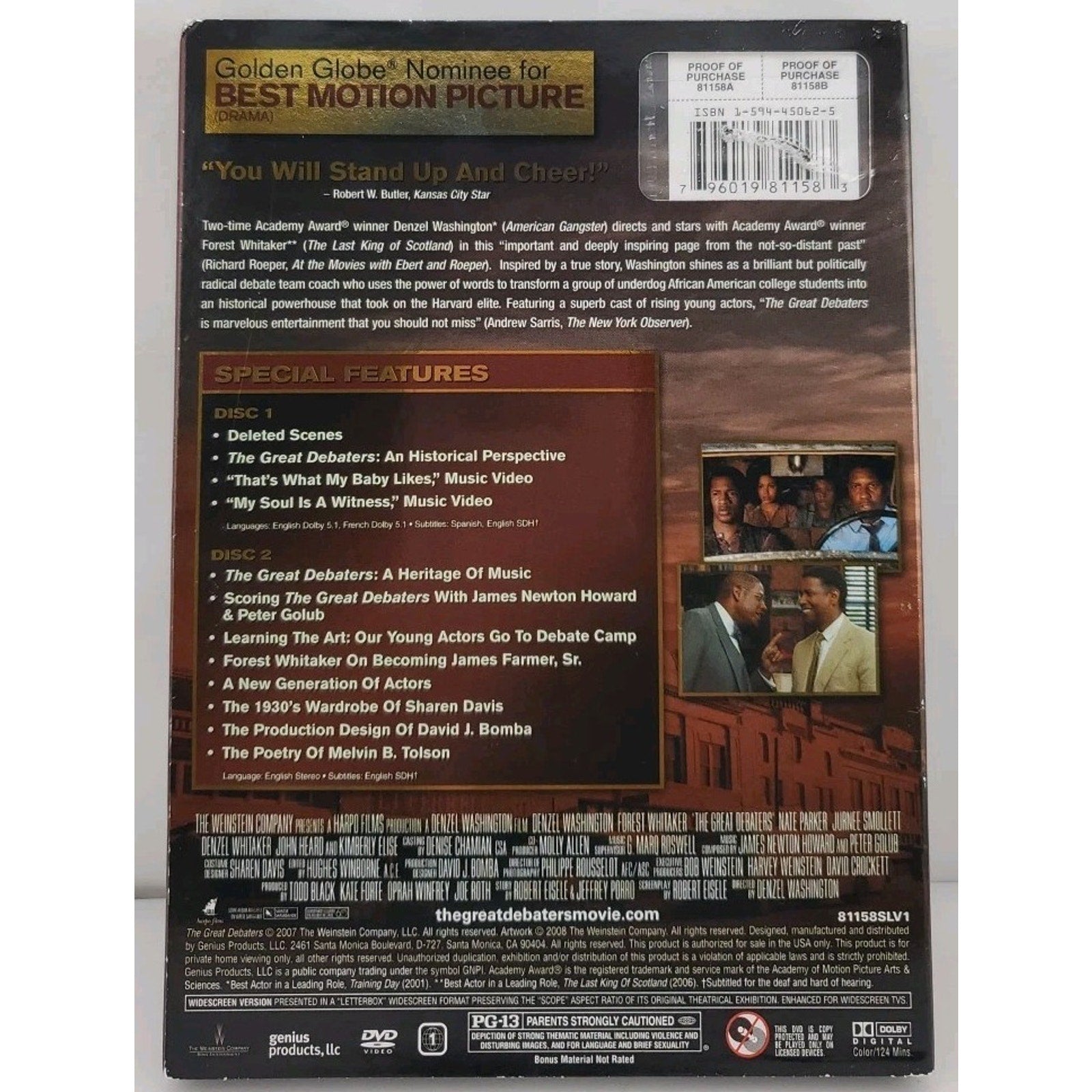 The Great Debaters (DVD, 2007) *Brand New*
