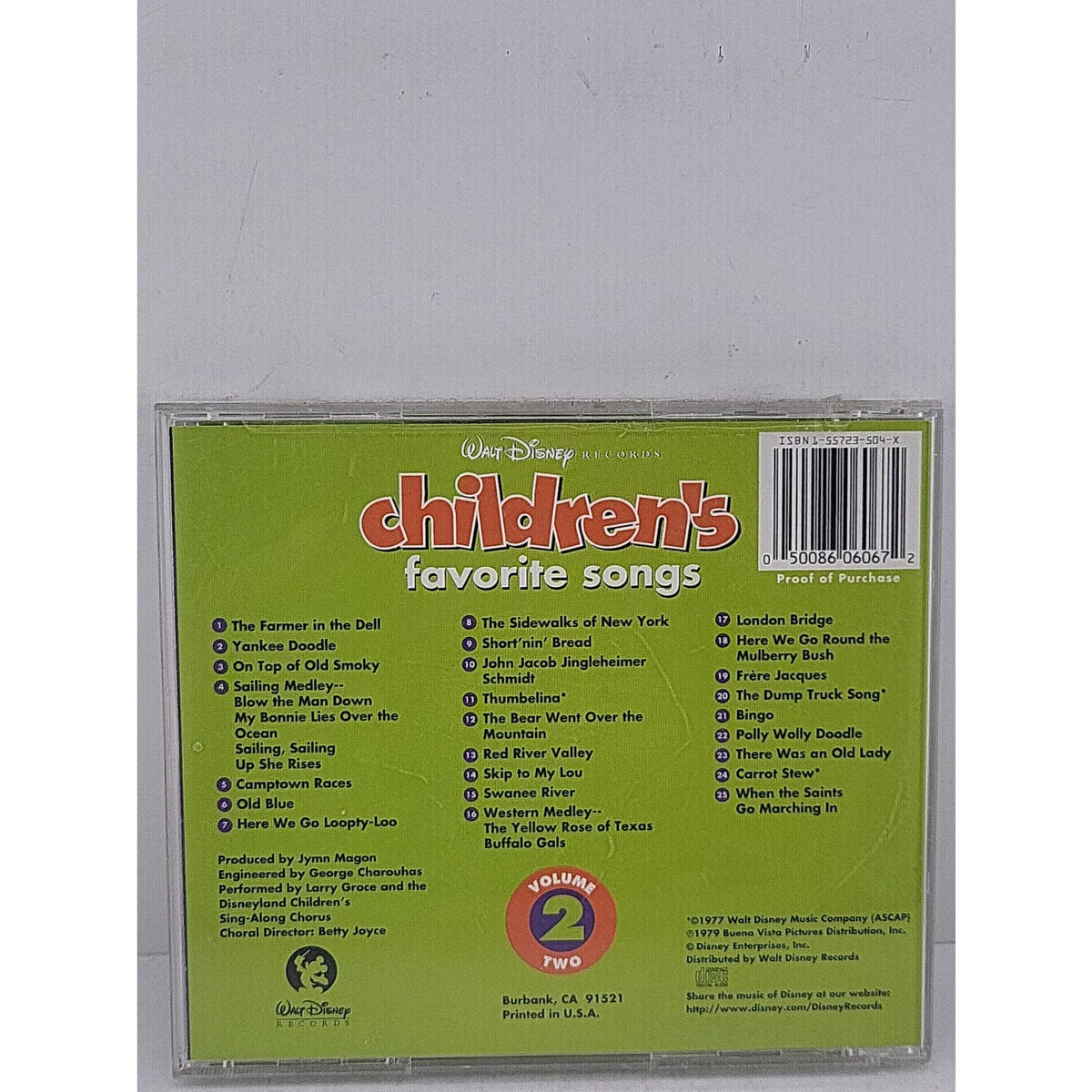 Vol. 2-Disney Songs by Disney (CD, 1991)