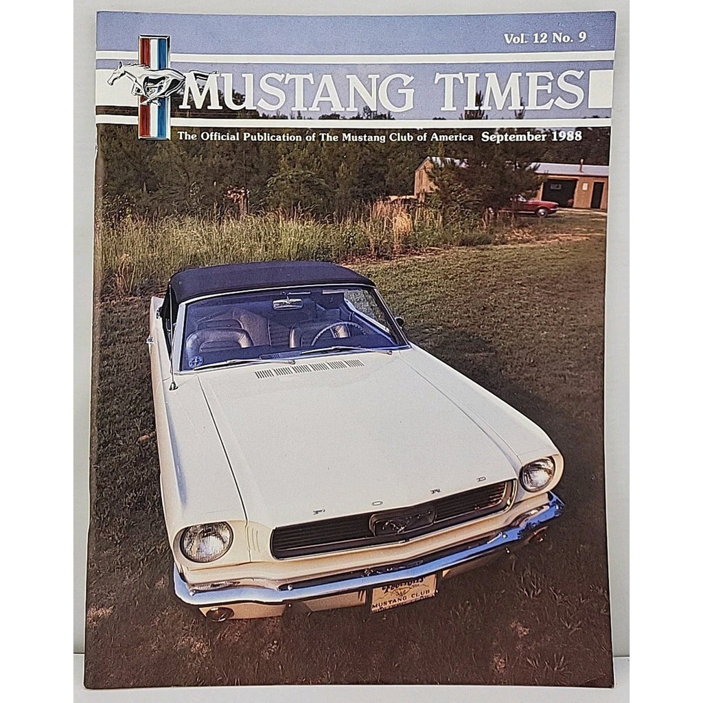 Mustang Times Magazine September 1988 Vol. 12 No. 9