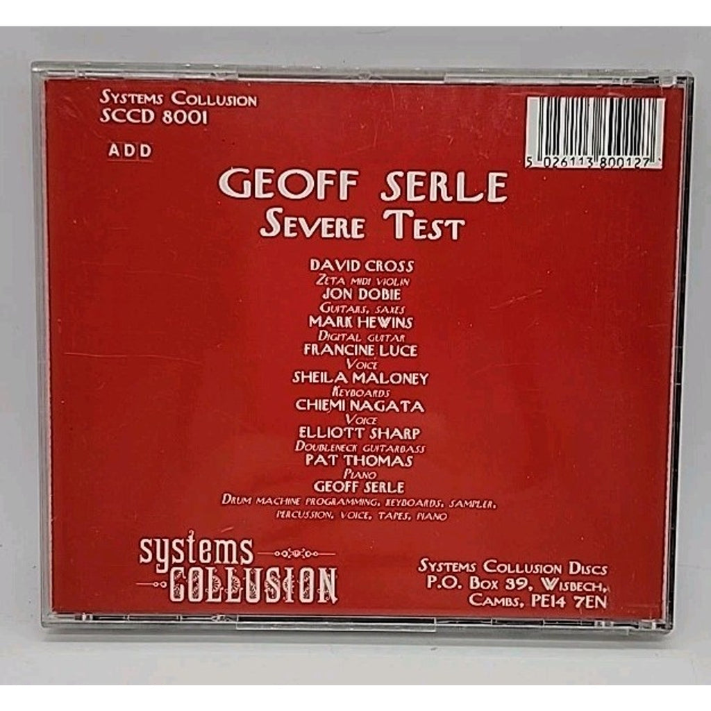 Severe Test by Geoff Serle (CD, 1993, Systems Collusion)