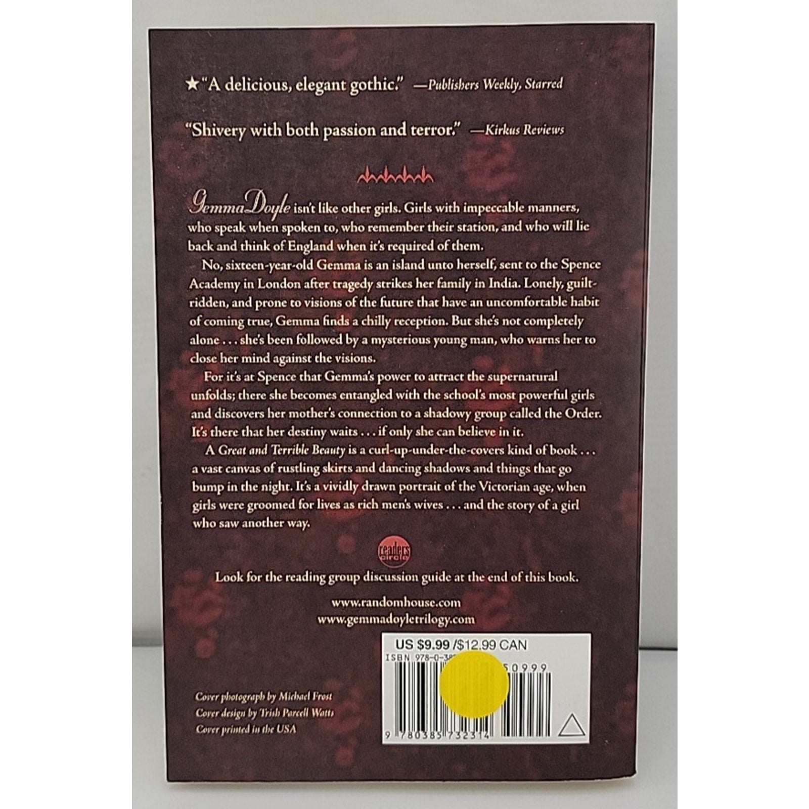 Great and Terrible Beauty by Libba Bray (2005, Trade Paperback)
