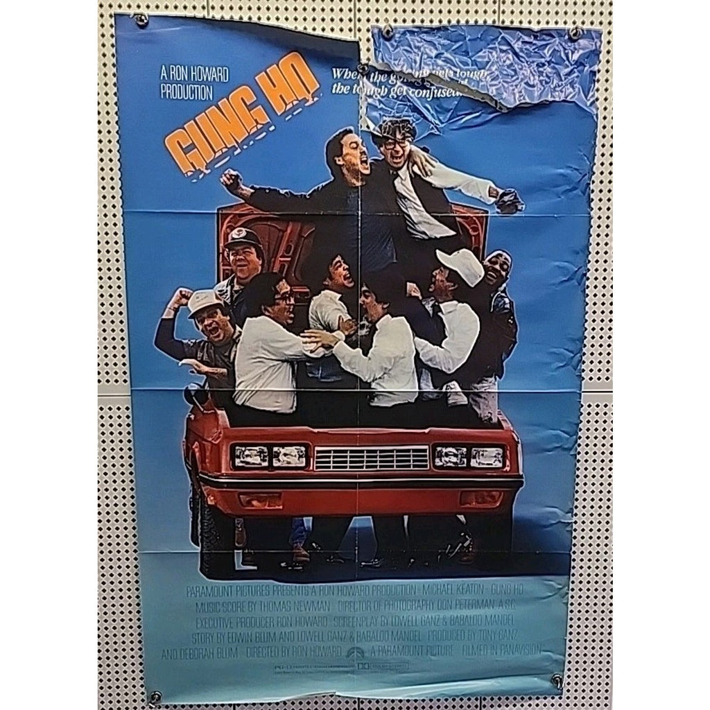 Gung Ho Movie Poster Original 27x41 Michael Keaton Ron Howard 1986 STYLE A