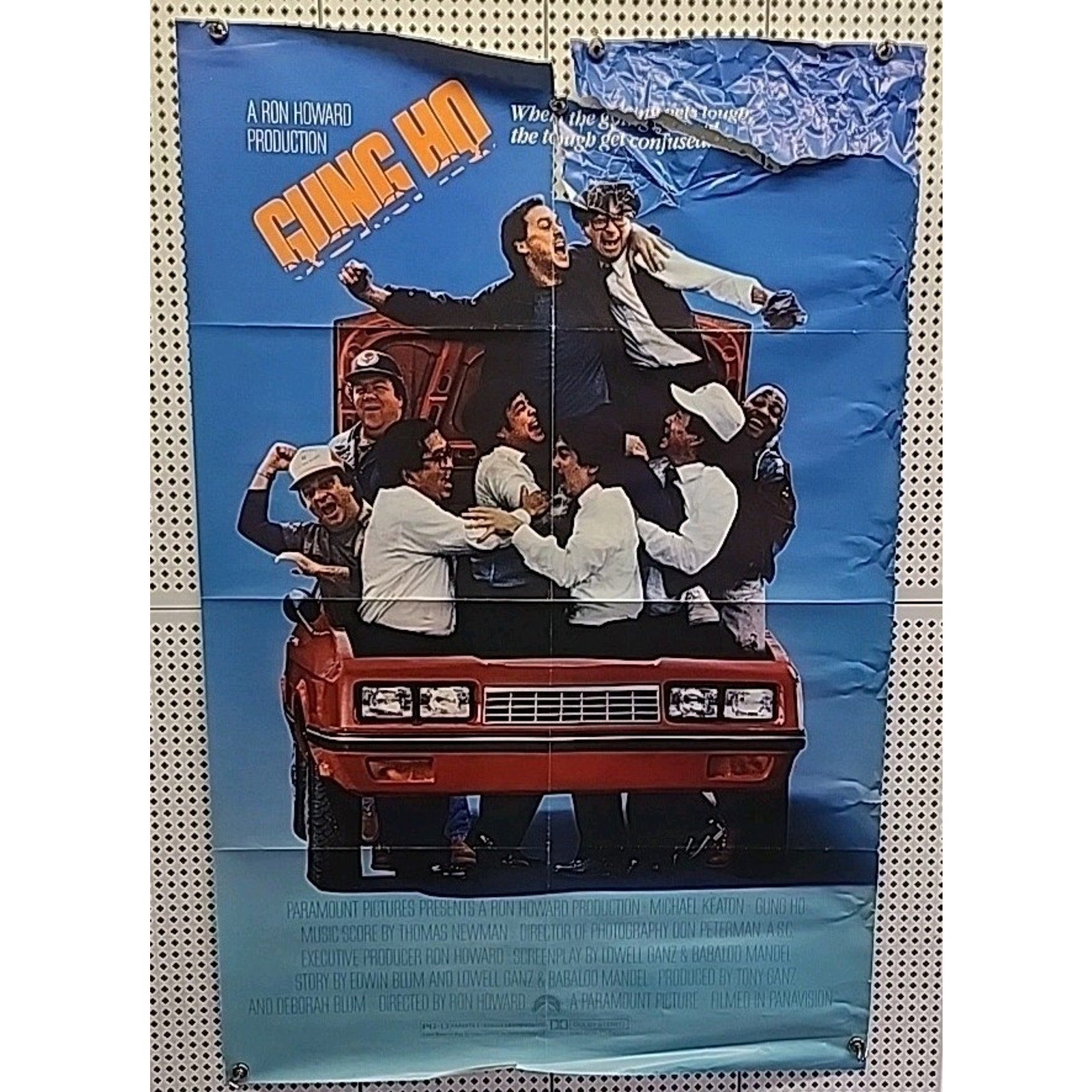 Gung Ho Movie Poster Original 27x41 Michael Keaton Ron Howard 1986 STYLE A