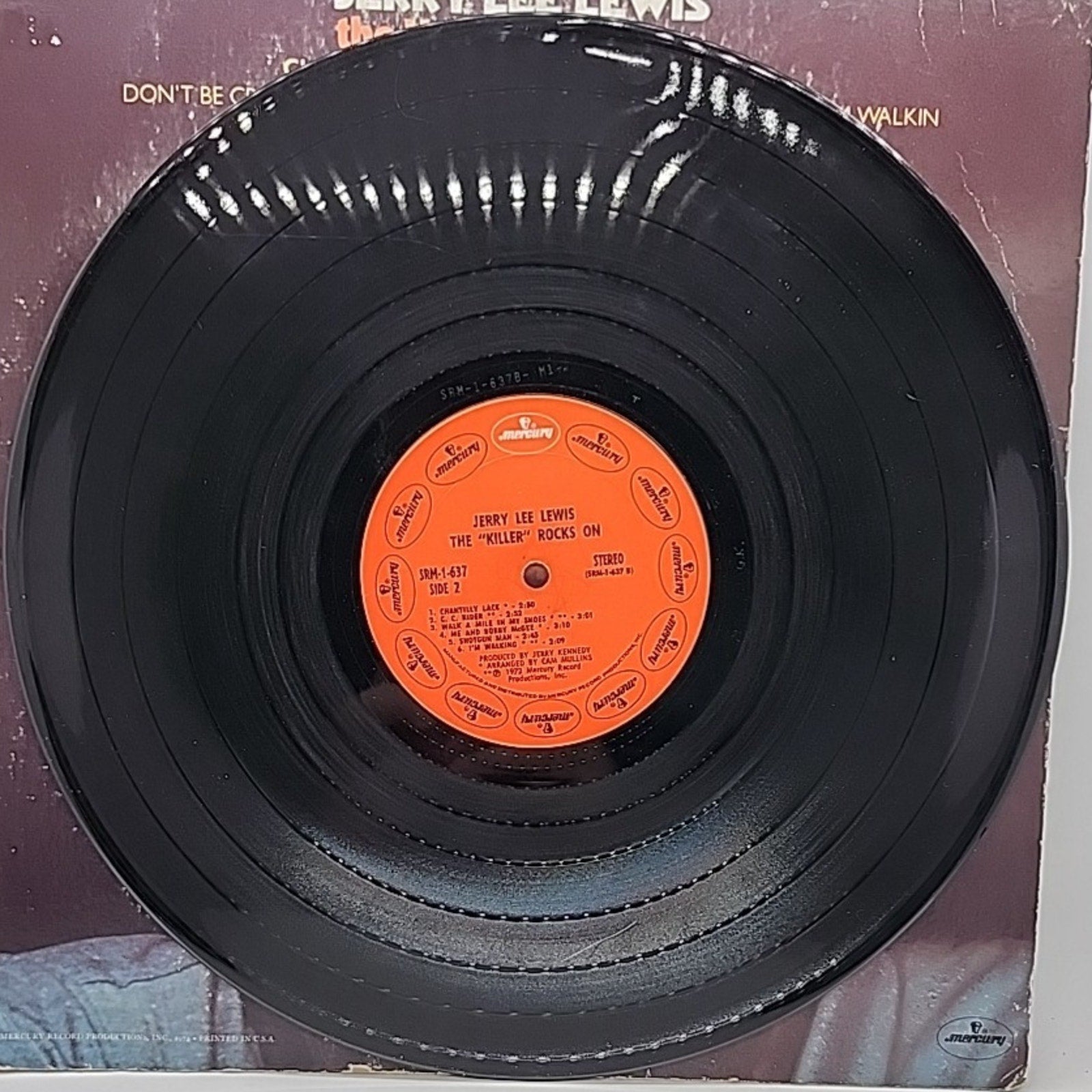 Jerry Lee Lewis The "Killer" Rocks On LP 1972 Mercury SRM 1-637 (Record)