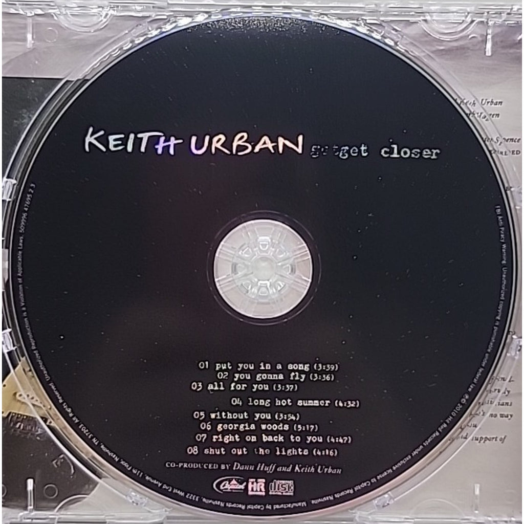 Get Closer by Urban, Keith (CD, 2010)