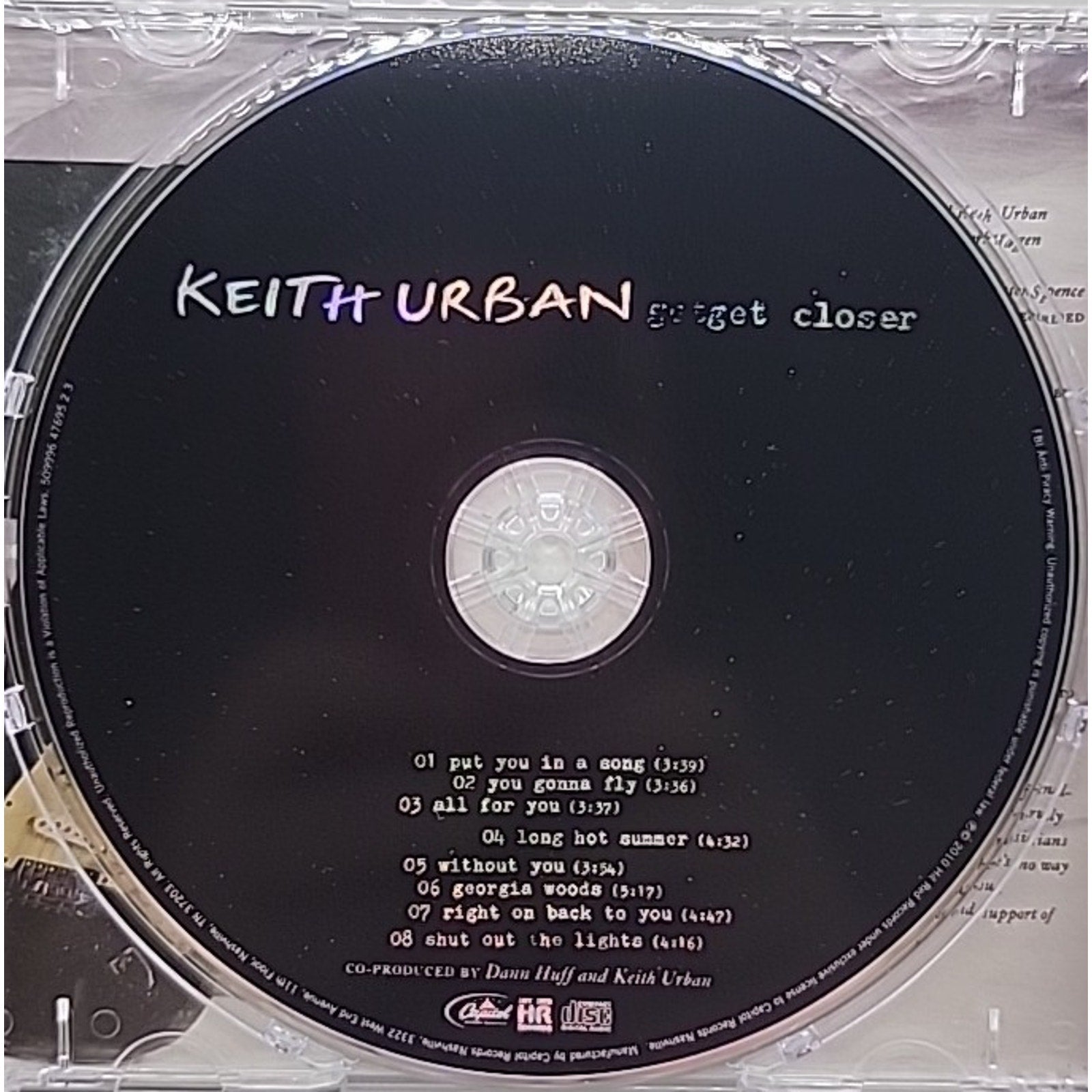 Get Closer by Urban, Keith (CD, 2010)