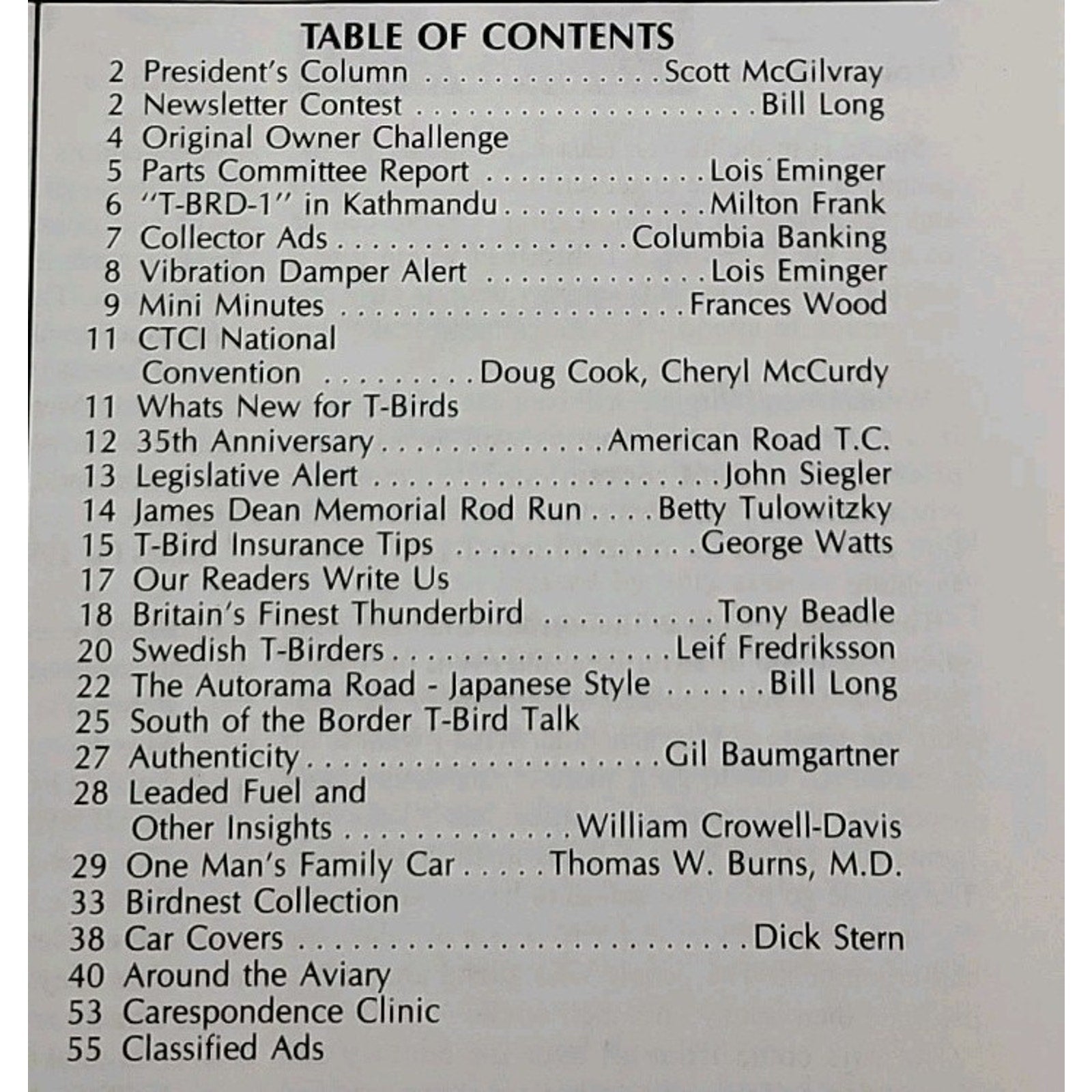 Early Bird Magazine Special International Issue March-April 1990