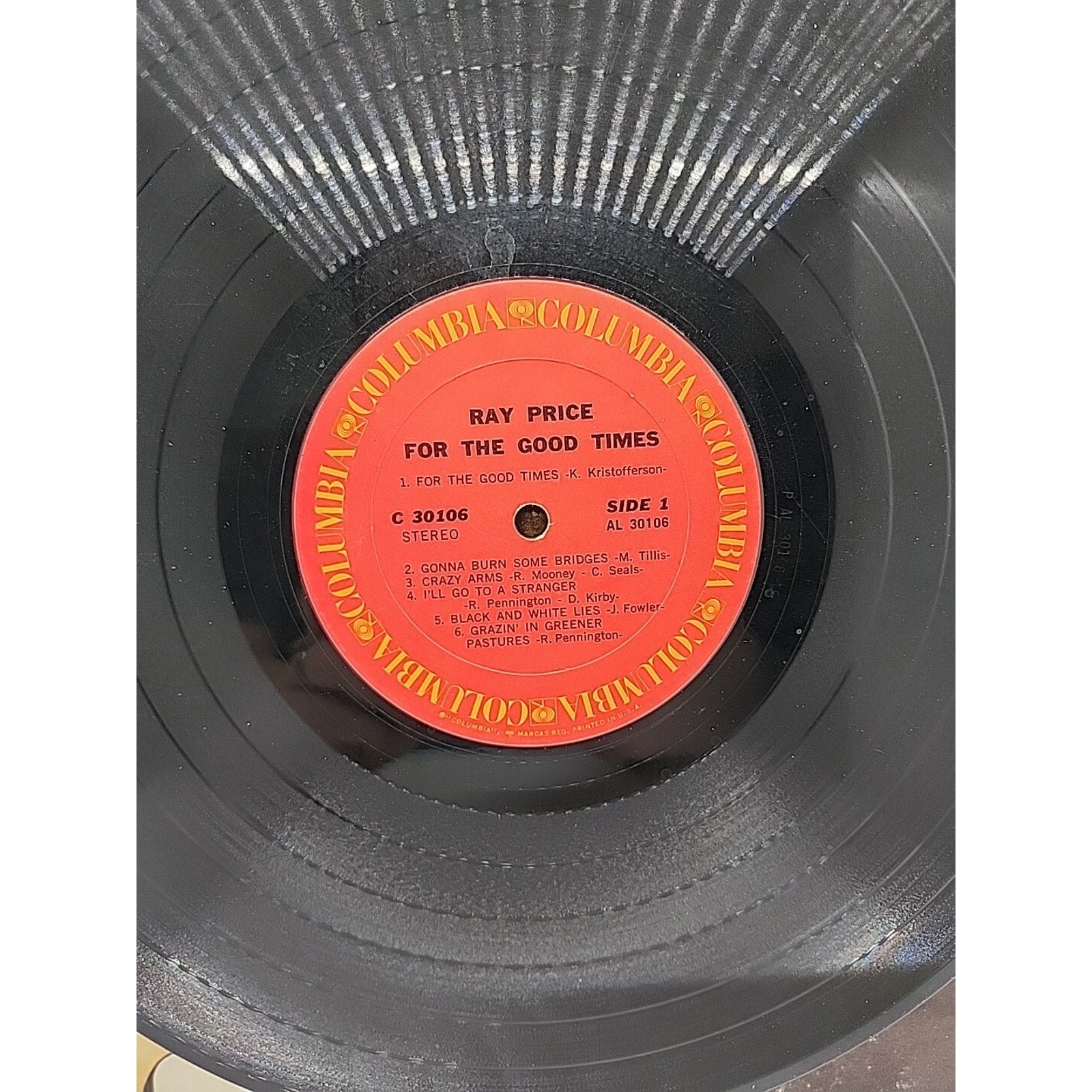 Ray Price For The Good Times Columbia Records C 30106