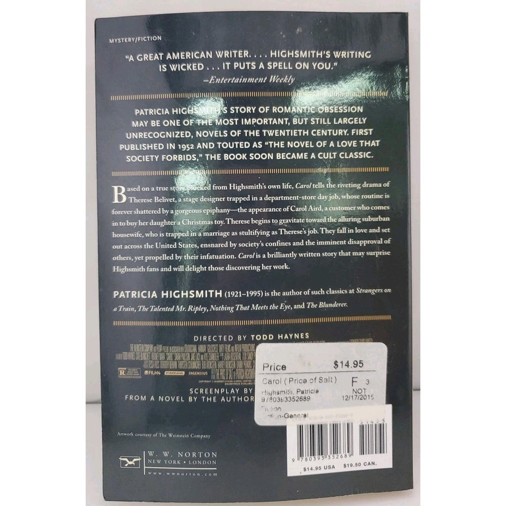 Carol by Patricia Highsmith (2015, Trade Paperback)