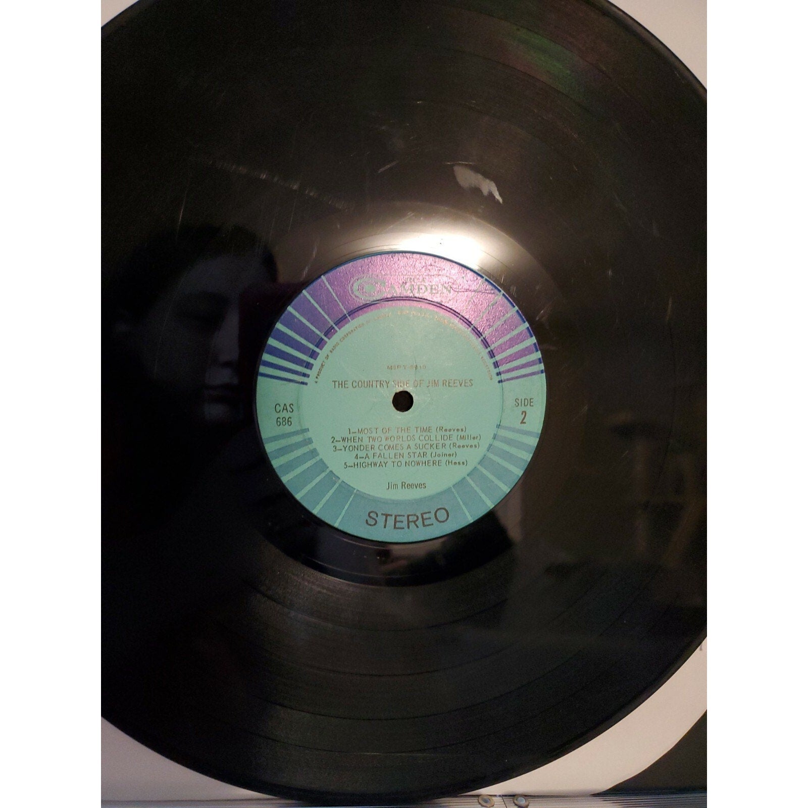 JIM REEVES: The Country Side of Jim Reeves 33 Vinyl Album Record LP 12"