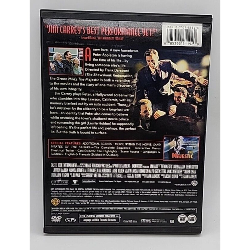 The Majestic (DVD, 2001)