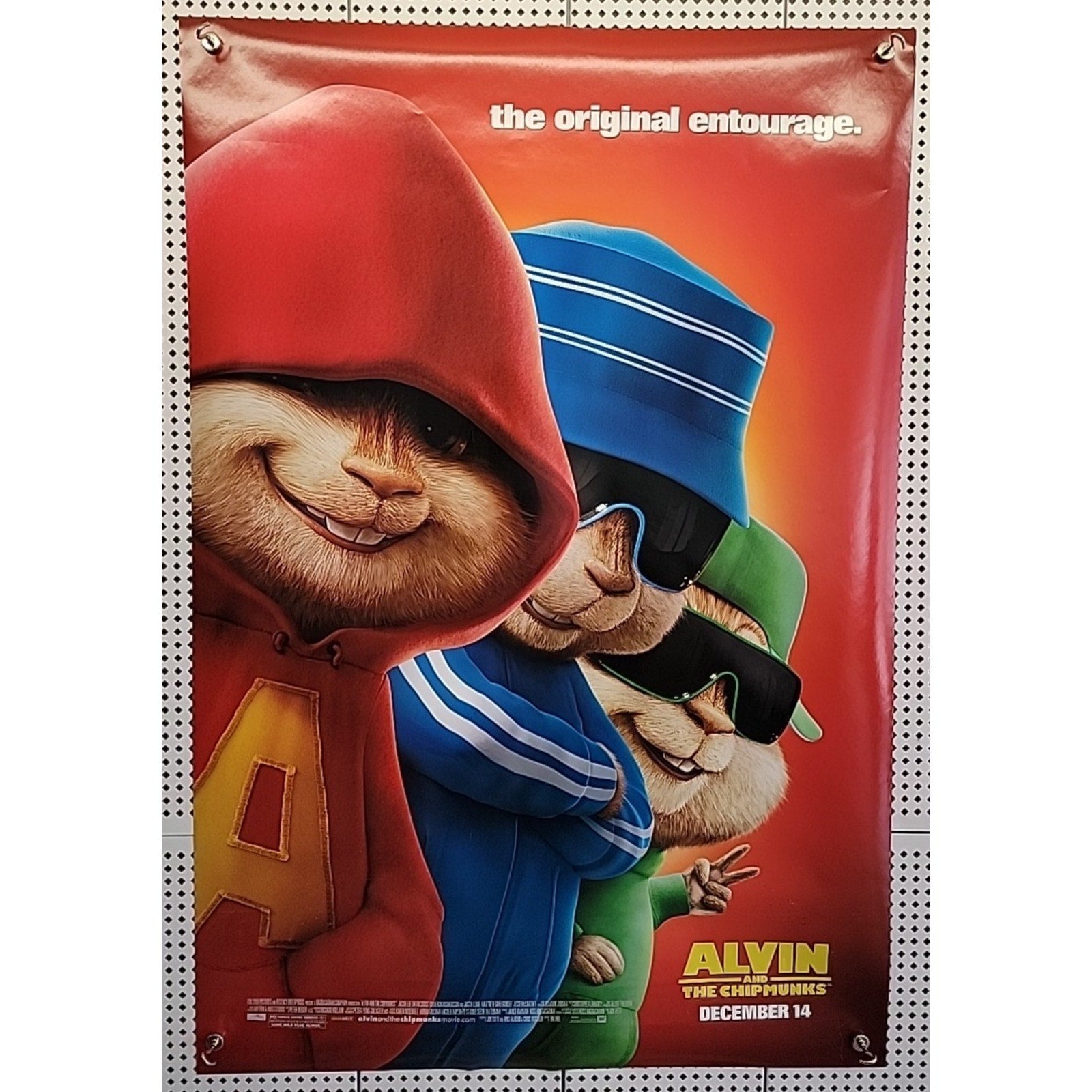 Alvin & The Chipmunks 27" x 40" One Sheet Theatrical Movie Poster Double-Sided