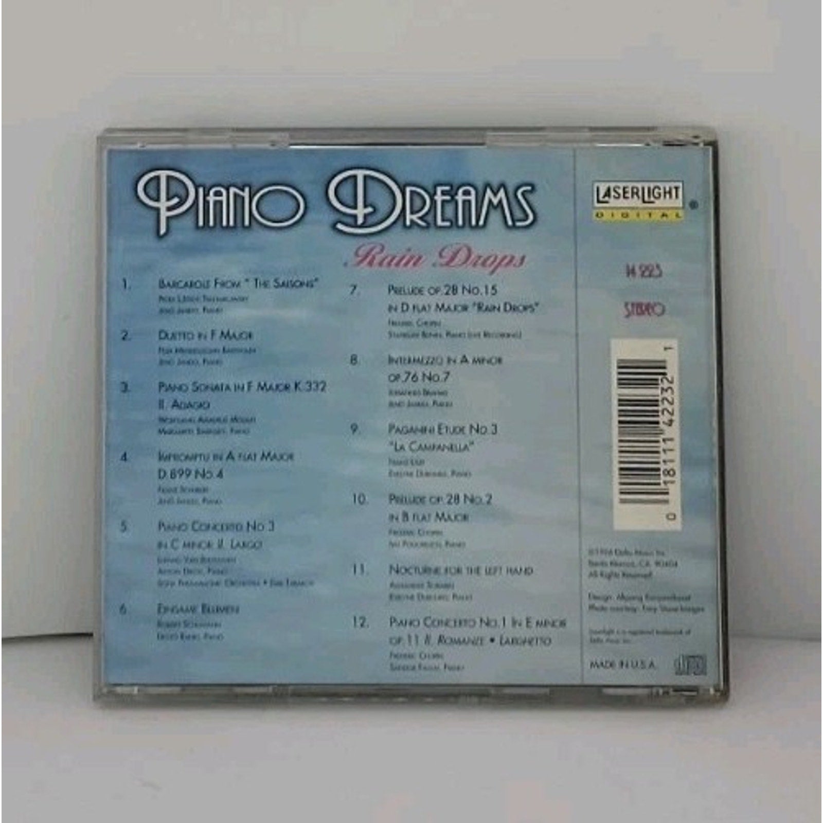 Piano Dreams Rain Drops by Various (CD, 1996)