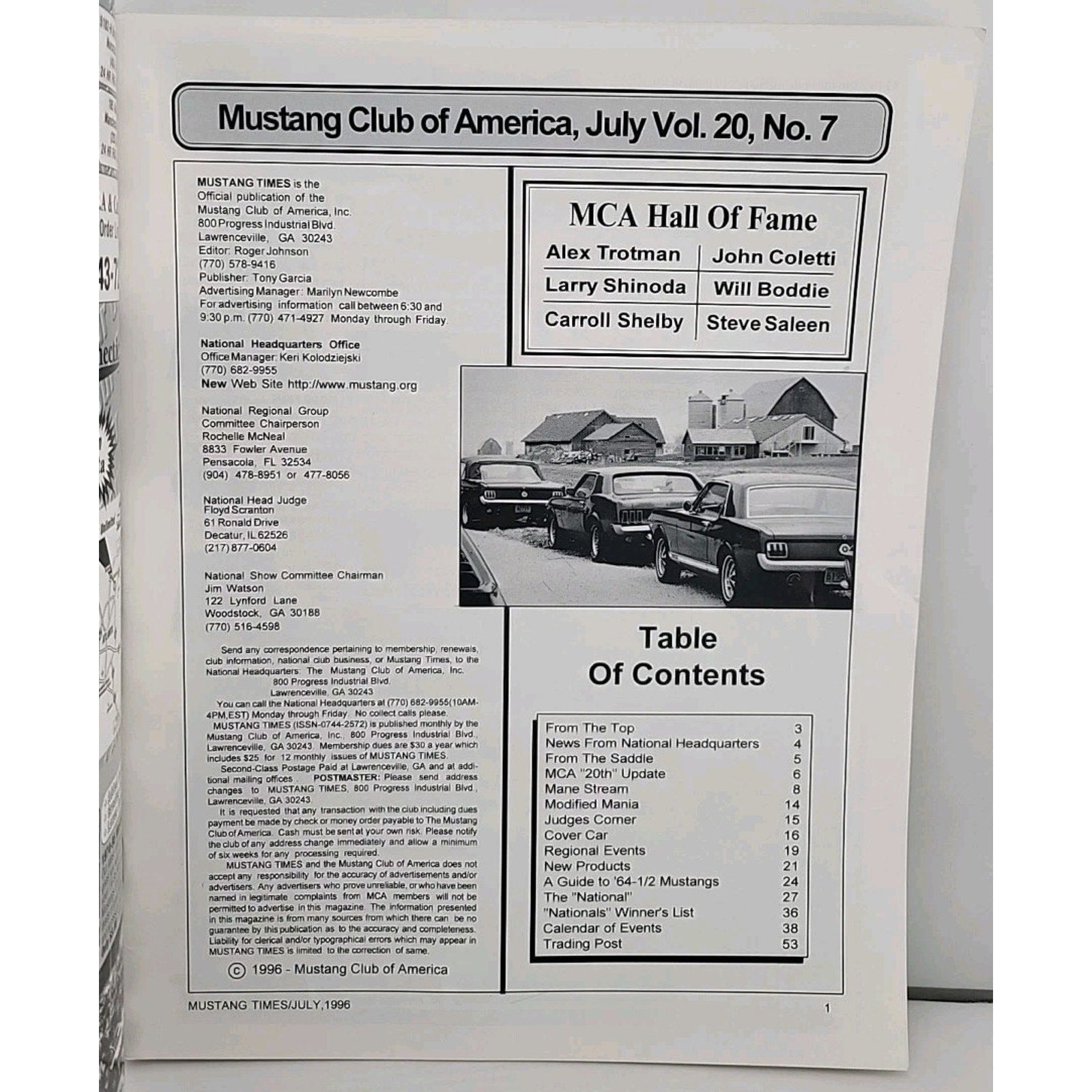 Mustang Times Magazine - July 1996 - Vol. 20 No. 7