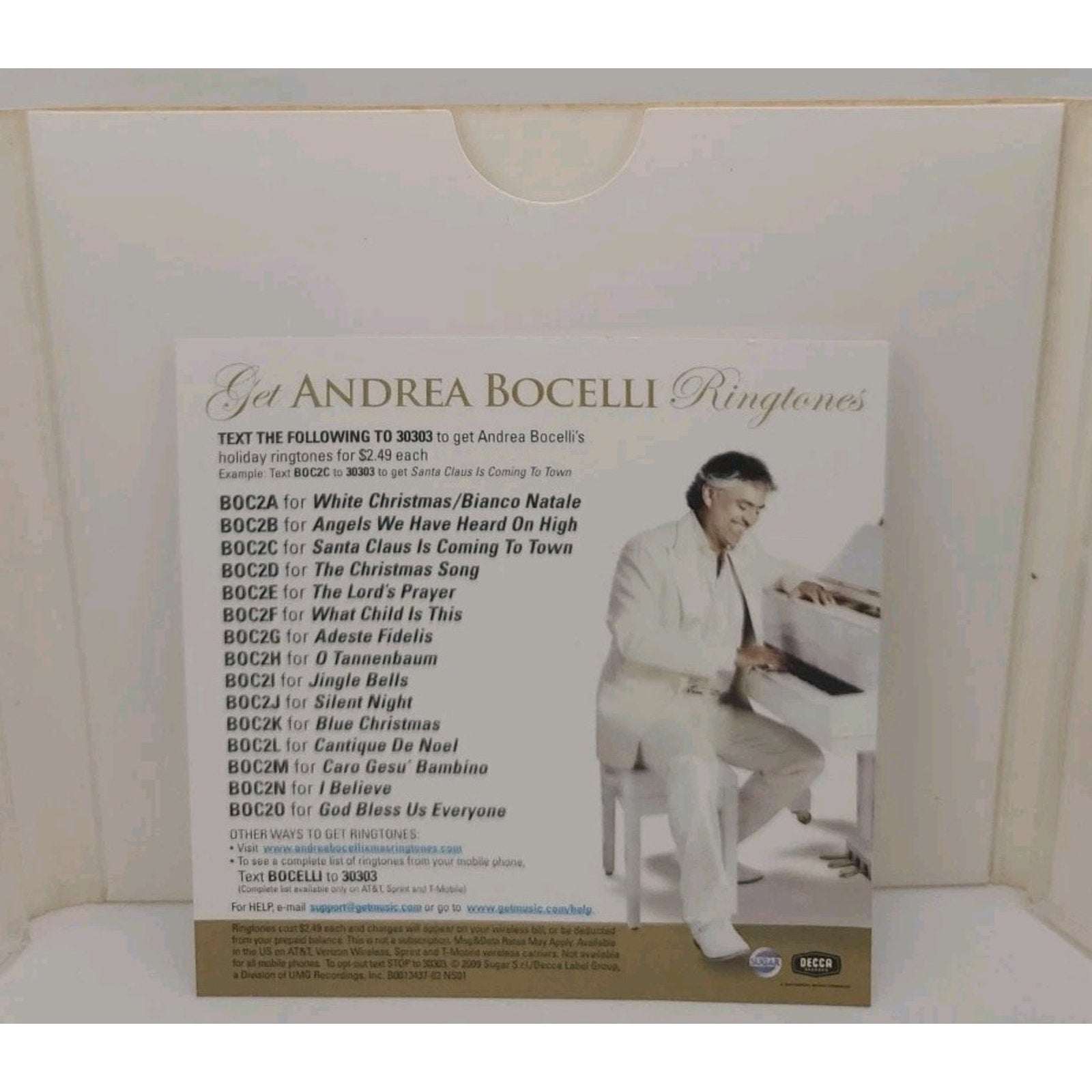 My Christmas [Deluxe Edition] [CD/DVD Combo] by Bocelli, Andrea (CD, 2009)
