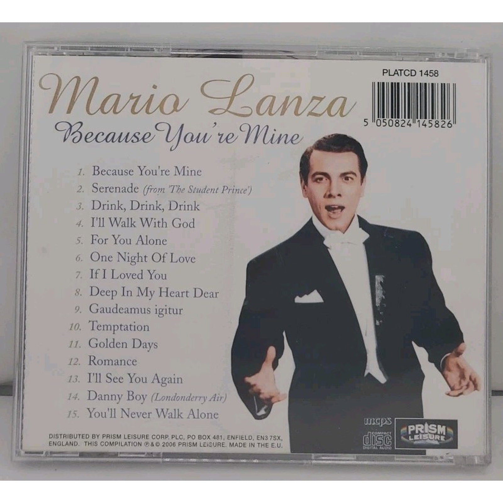 Mario Lanza Because You're Mine CD