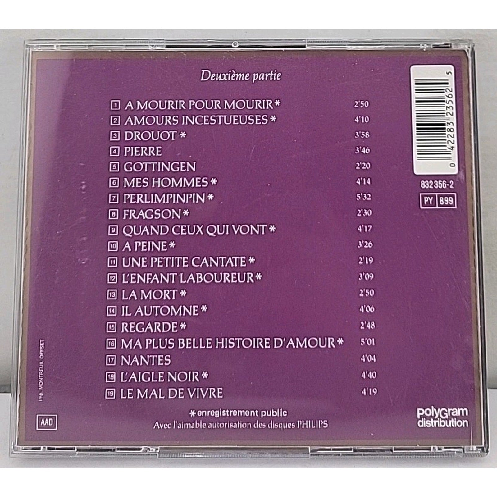 Deuxieme Partie by Barbara (CD, 1996)
