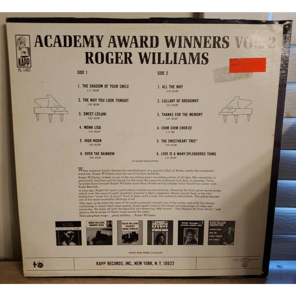 Roger Williams - Academy Award Winners - Vol 2 (Record)