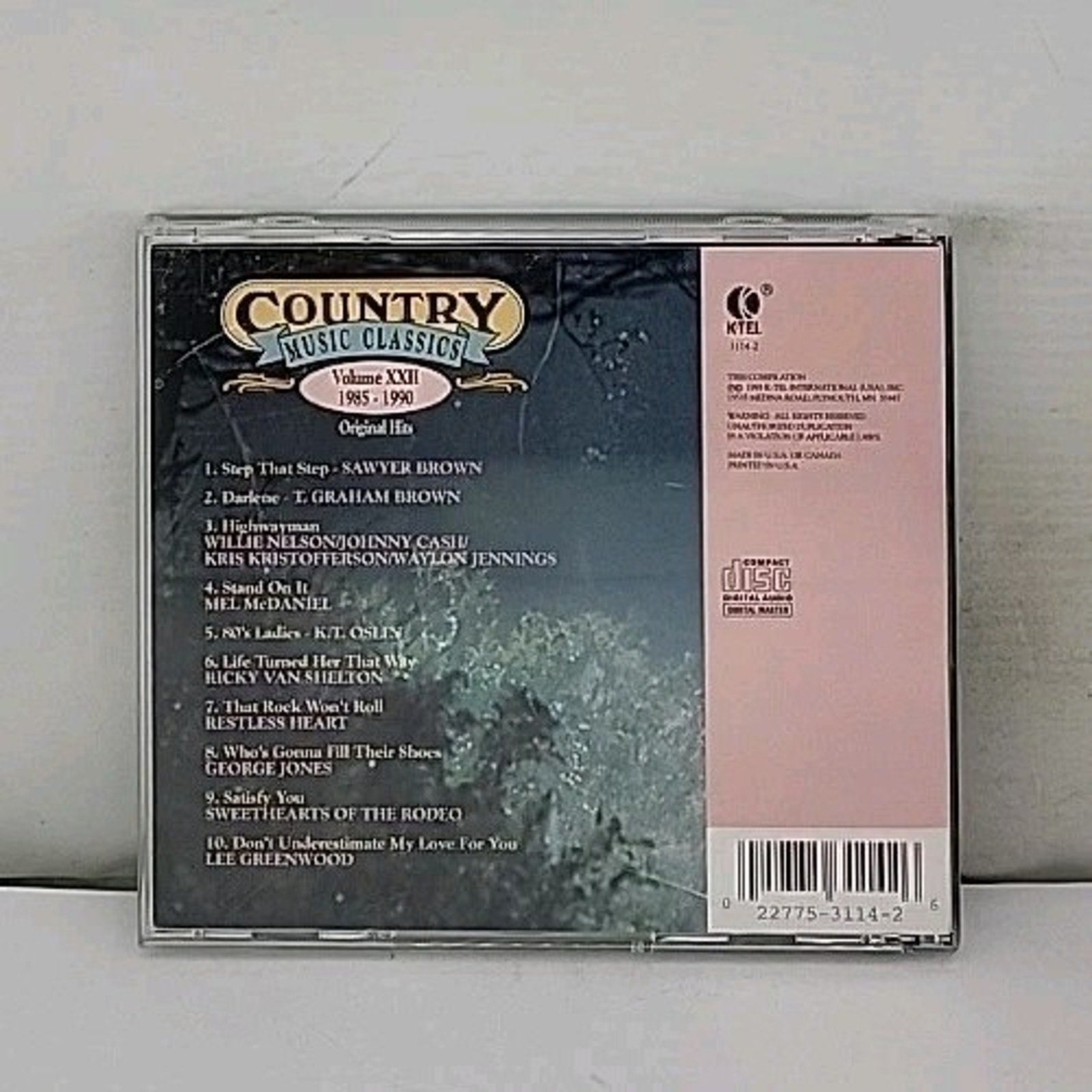 Country Music Classics, Vol. 22 1985-1990 by Various Artists (CD, K-Tel...